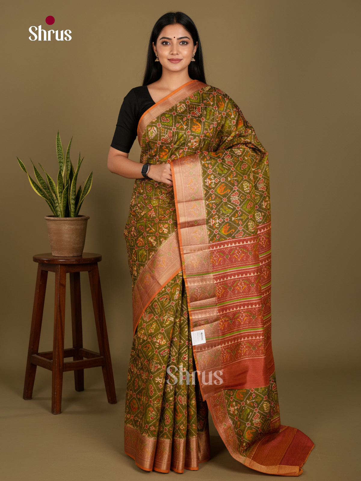 Semi Patola Saree - EDS21120 - Shop on Shrus.com