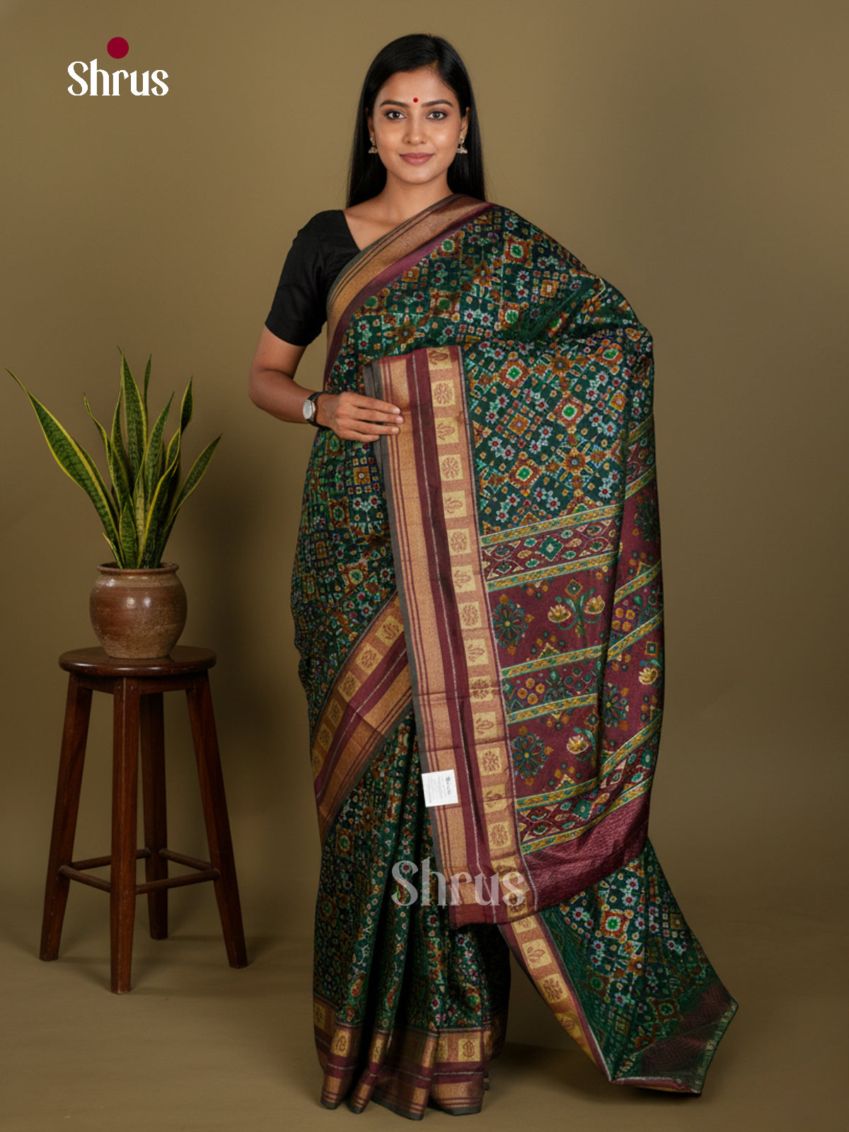 Semi Patola Saree - EDS21122 - Shop on Shrus.com