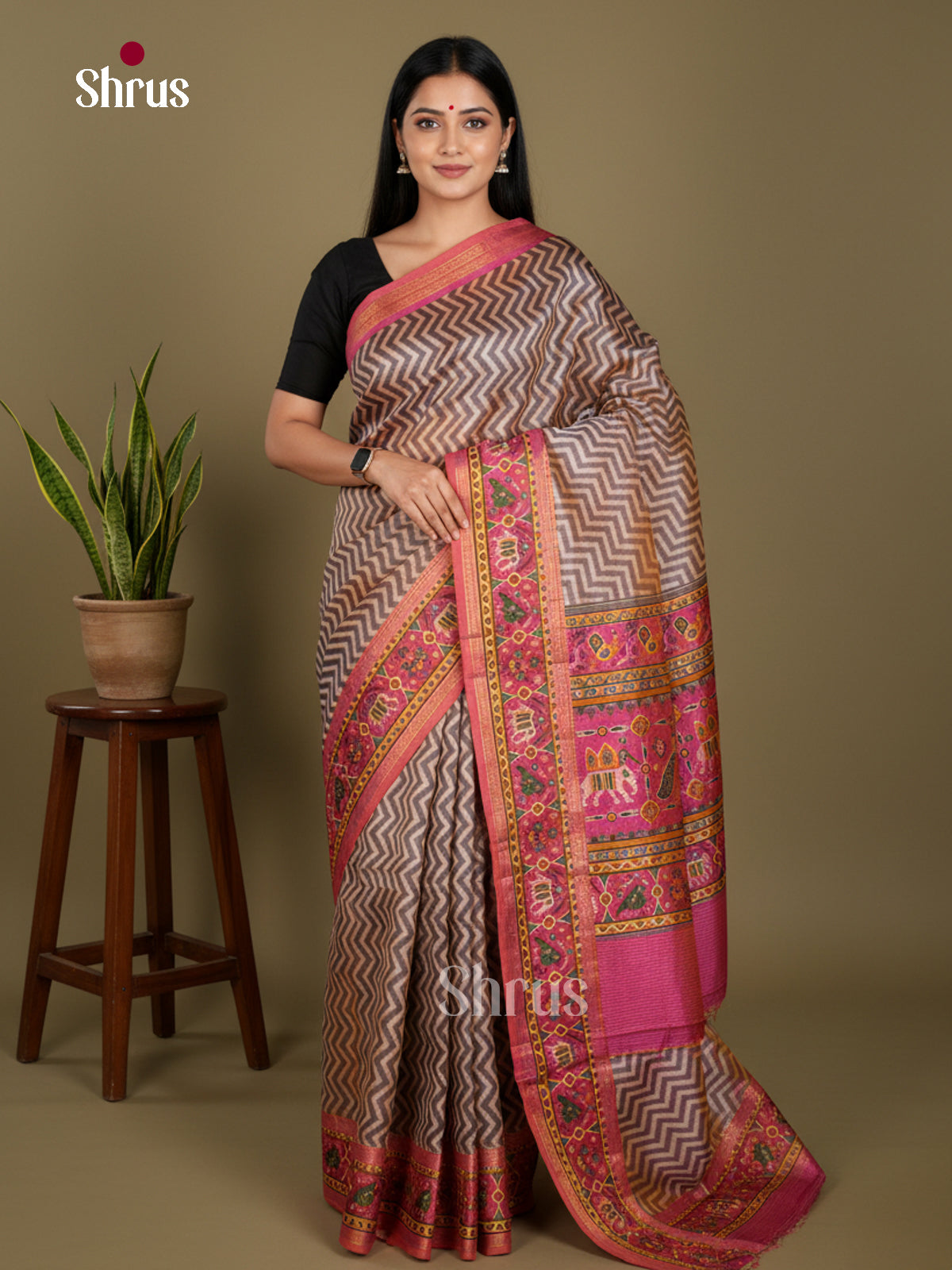 Semi Patola Saree - EDS21126 - Shop on Shrus.com