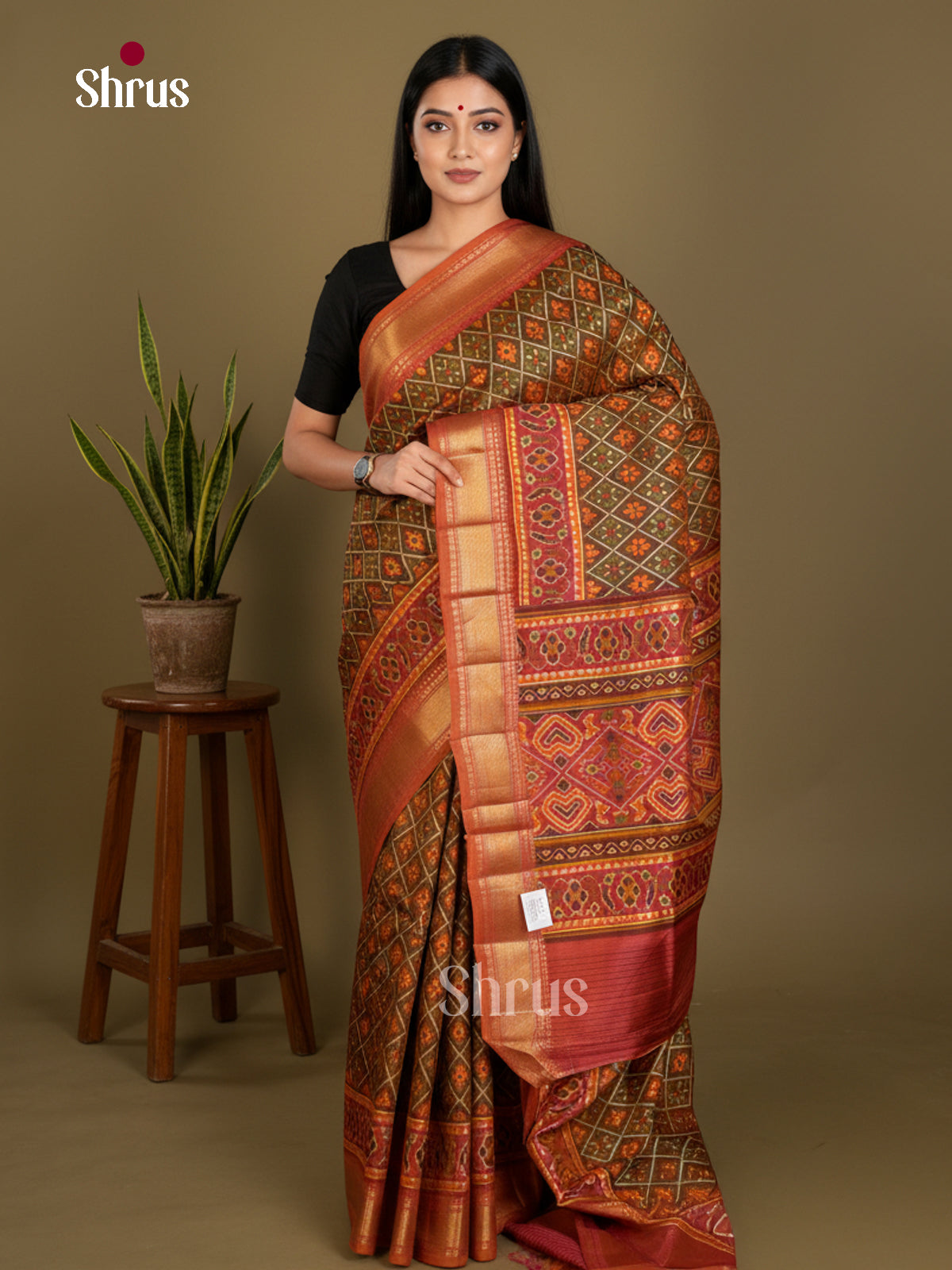 Semi Patola Saree - EDS21134 - Shop on Shrus.com