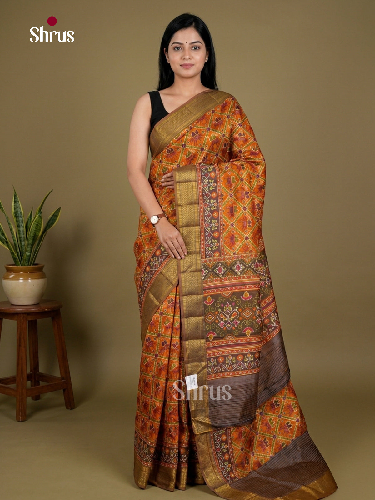 Semi Patola Saree - EDS21140 - Shop on Shrus.com