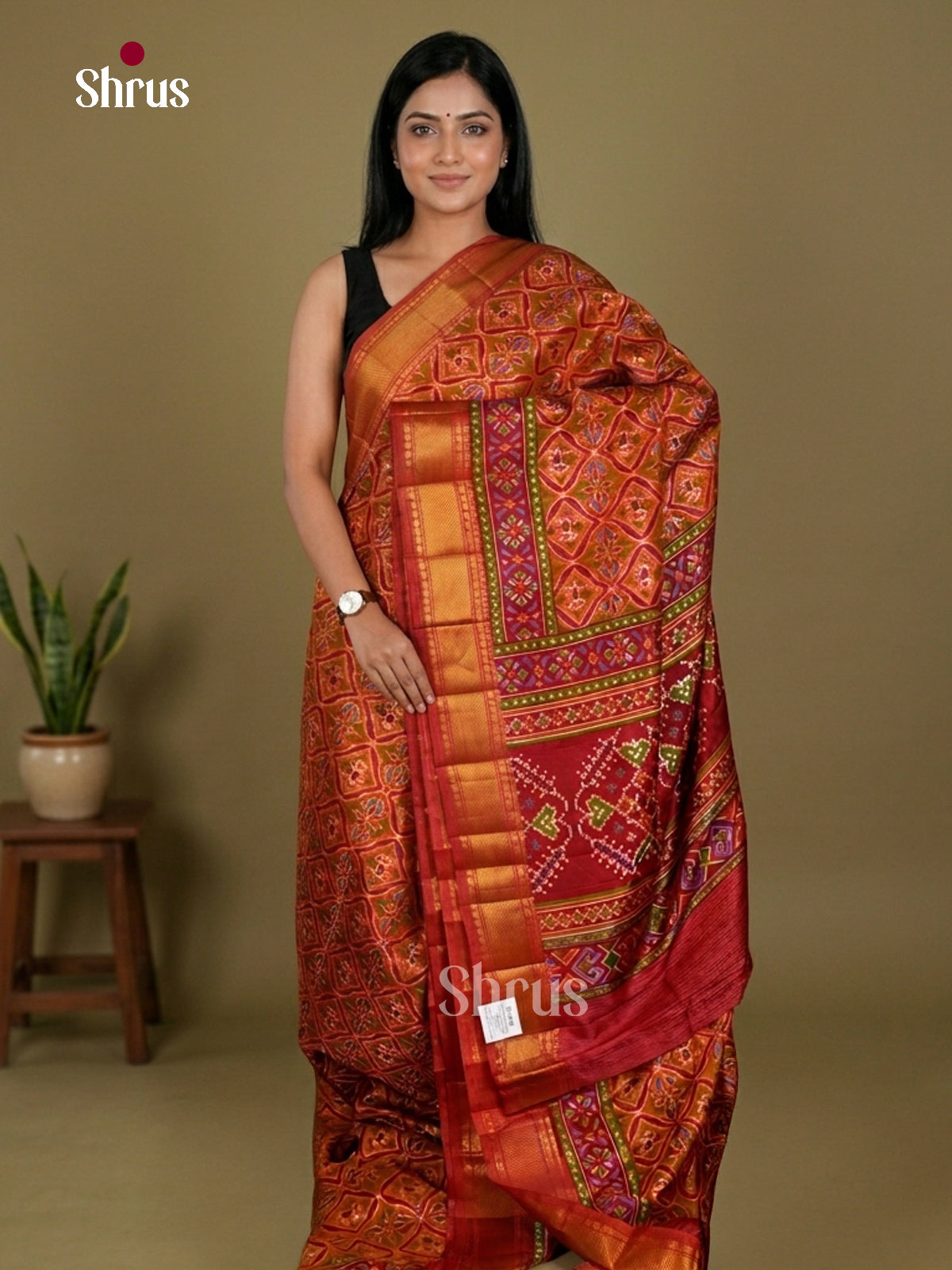 Semi Patola Saree - EDS21141 - Shop on Shrus.com
