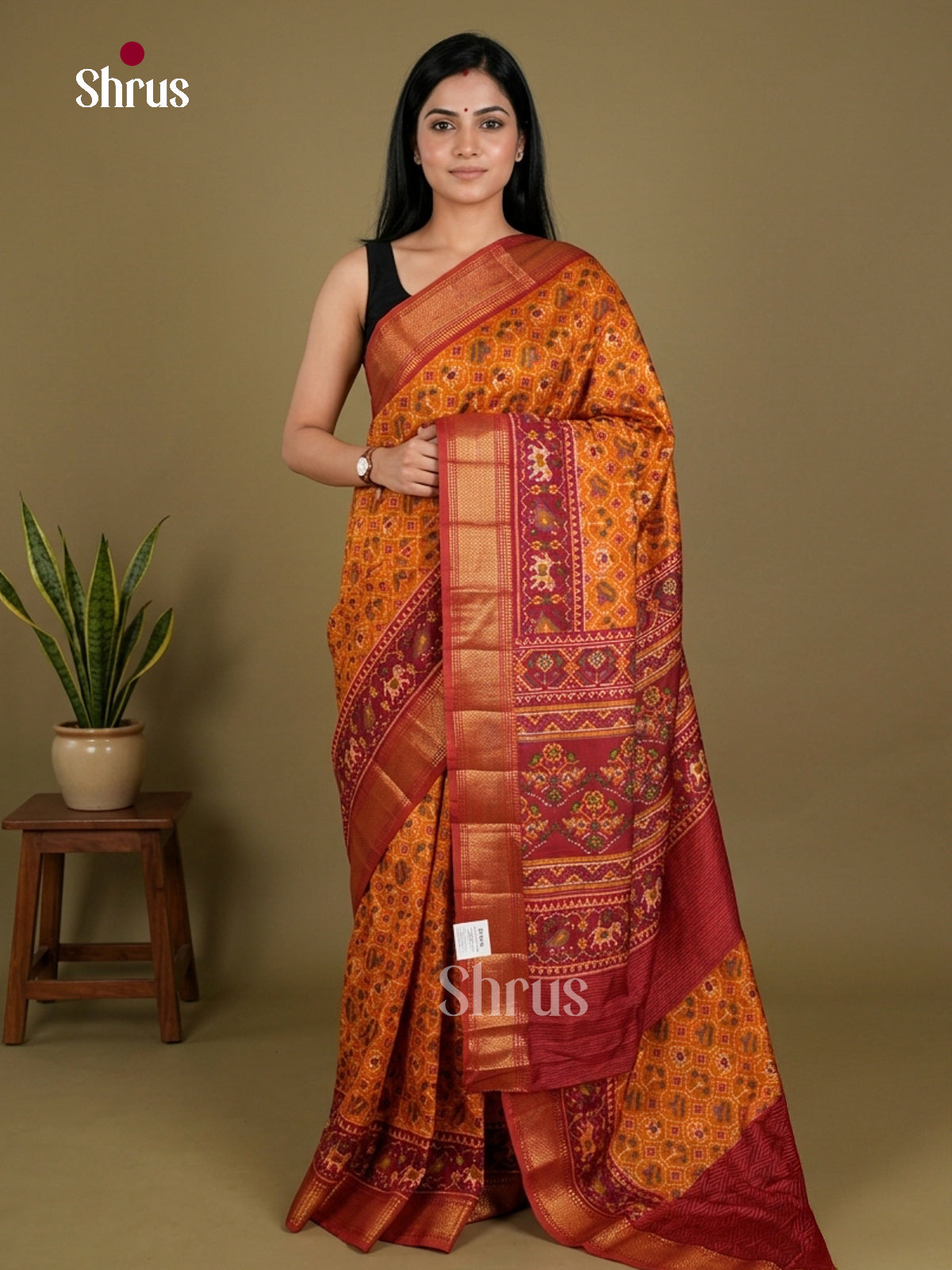 Semi Patola Saree - EDS21142 - Shop on Shrus.com