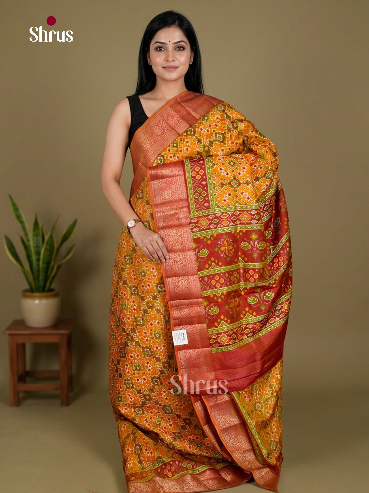 Semi Patola Saree - EDS21145 - Shop on Shrus.com