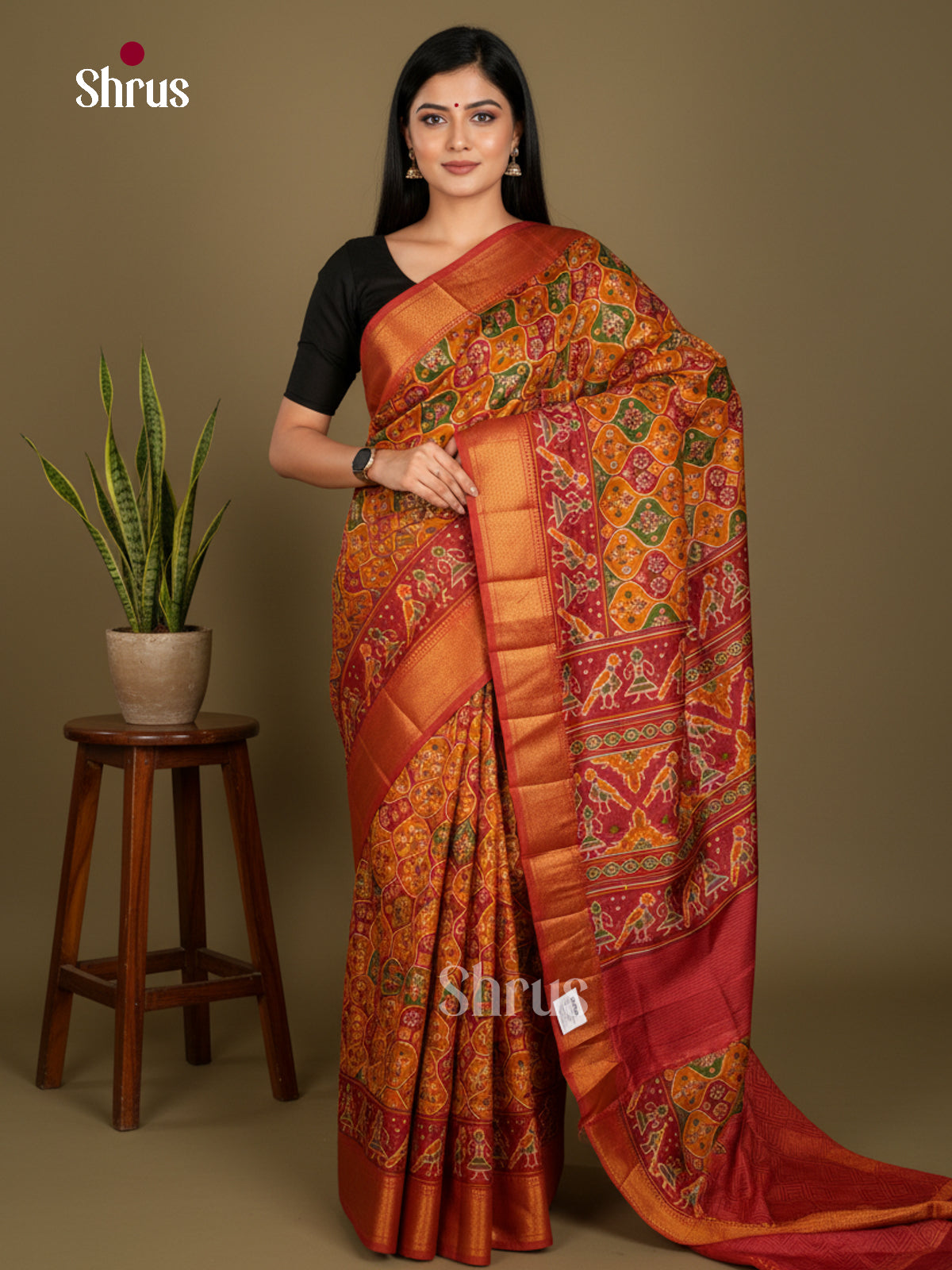 Semi Patola Saree - EDS21148 - Shop on Shrus.com