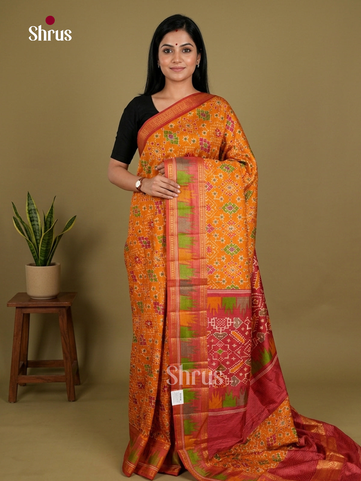 Semi Patola Saree - EDS21154 - Shop on Shrus.com