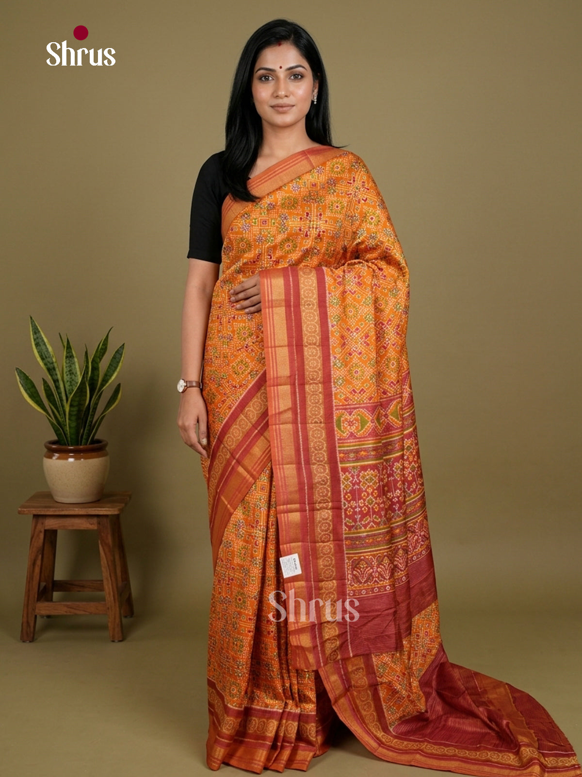 Semi Patola Saree - EDS21157 - Shop on Shrus.com