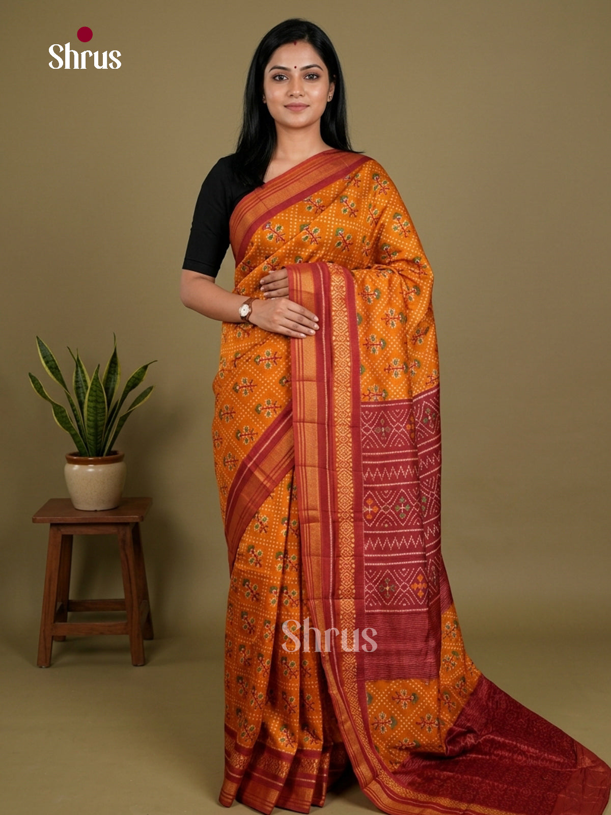 Semi Patola Saree - EDS21160 - Shop on Shrus.com