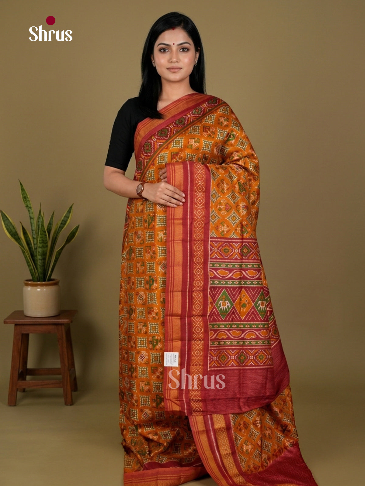 Semi Patola Saree - EDS21162 - Shop on Shrus.com