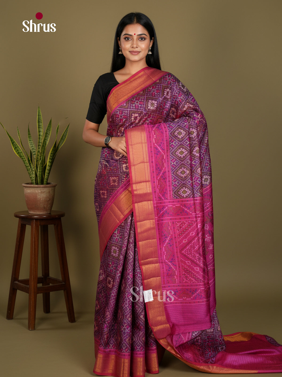 Semi Patola Saree - EDS21174 - Shop on Shrus.com