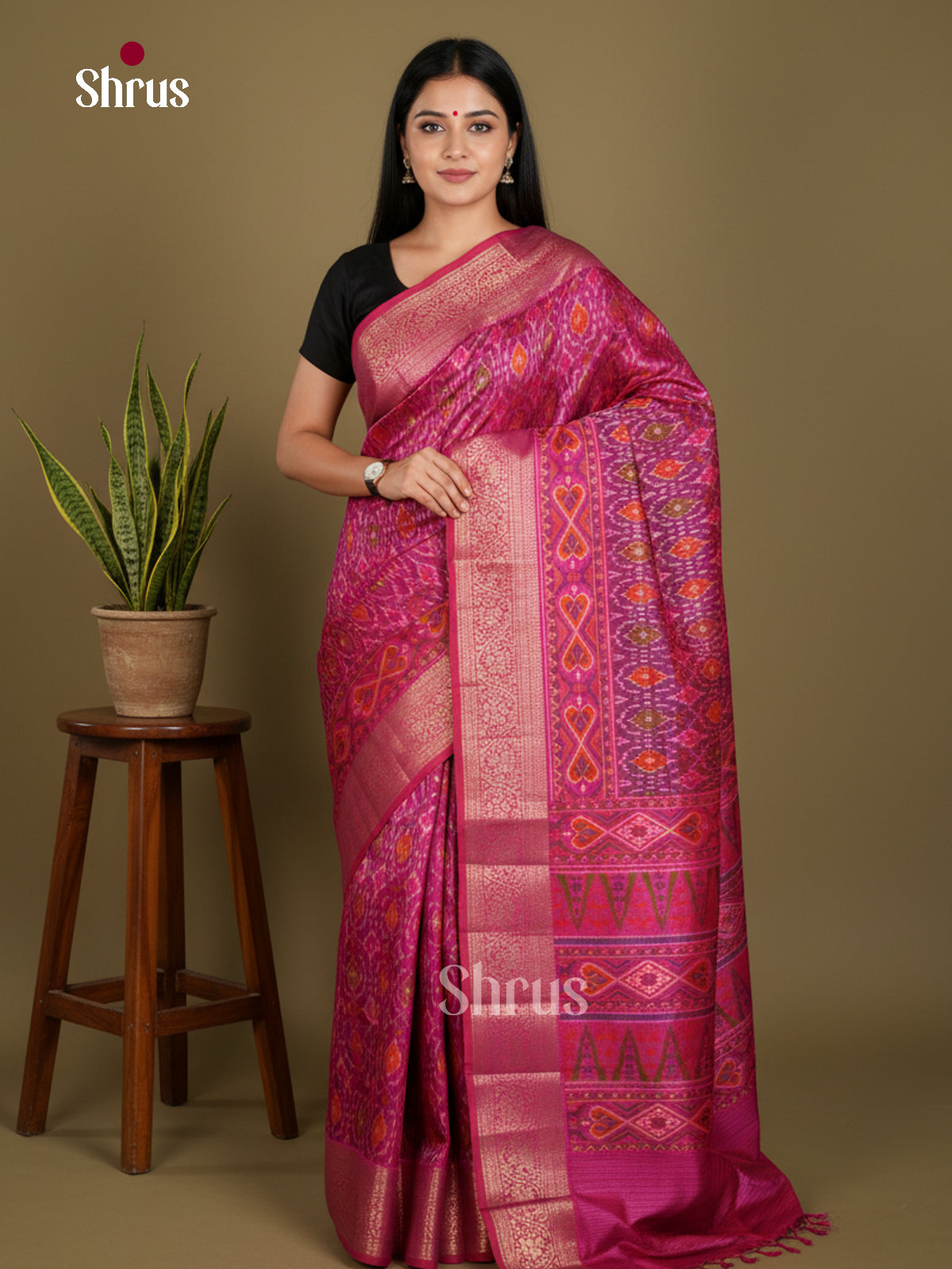 Semi Patola Saree - EDS21176 - Shop on Shrus.com