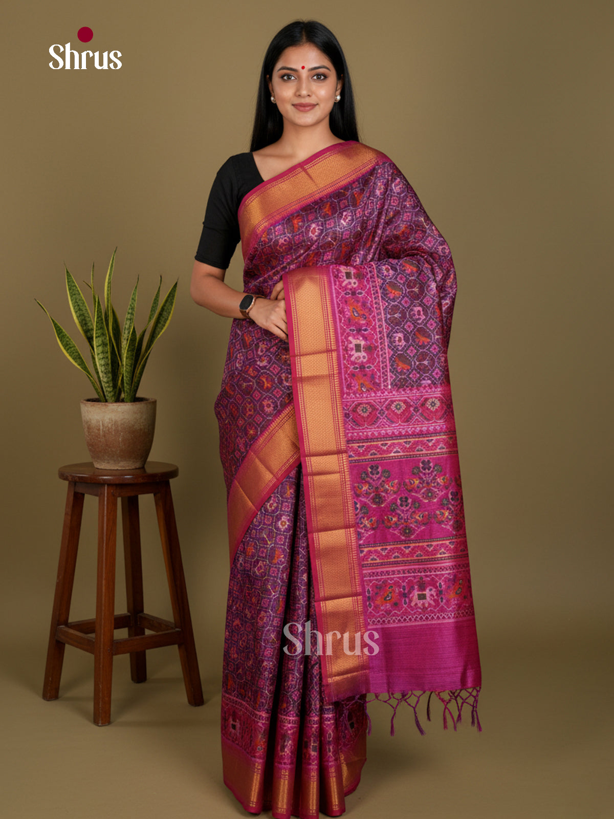 Semi Patola Saree - EDS21179 - Shop on Shrus.com