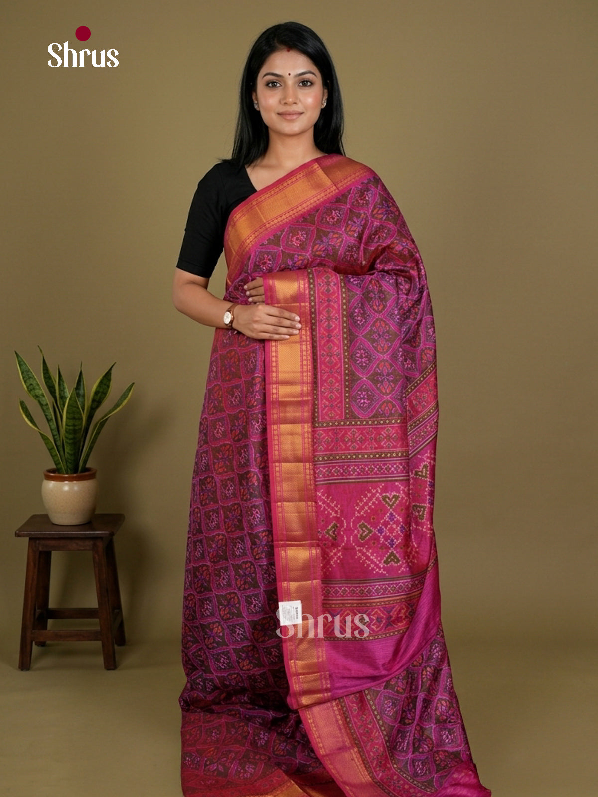 Semi Patola Saree - EDS21181 - Shop on Shrus.com