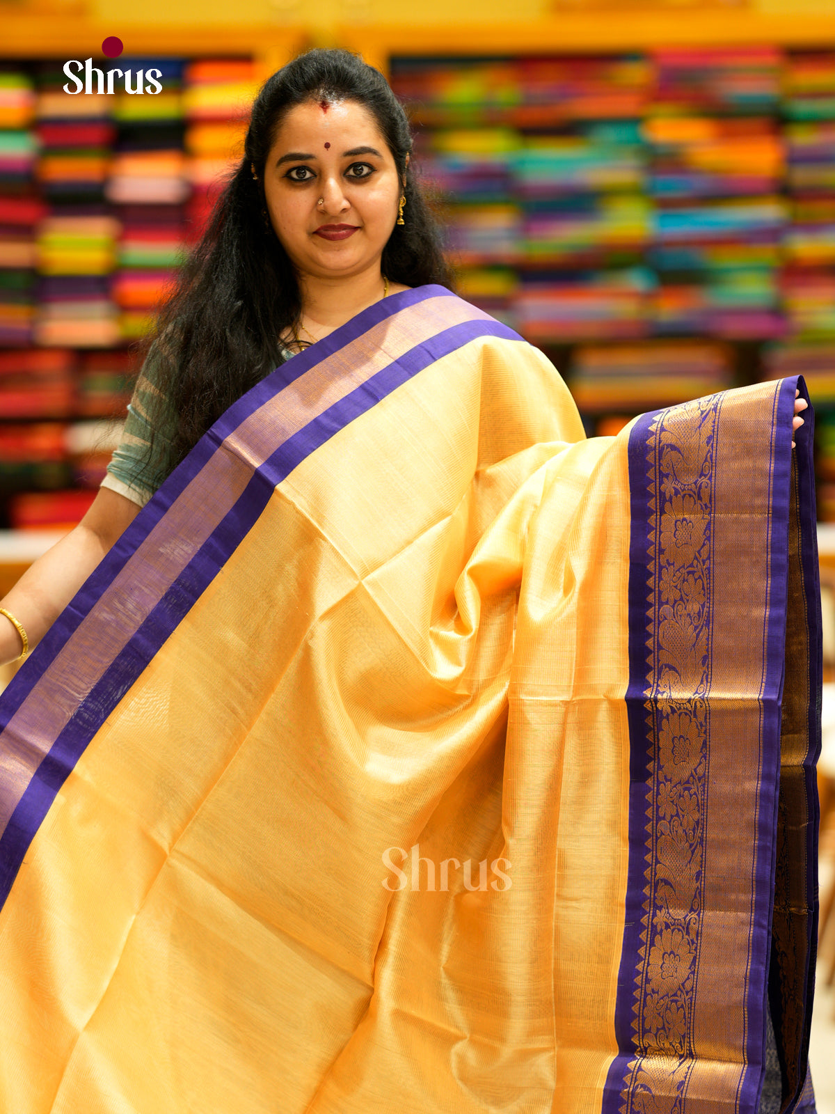 Silk Cotton Saree - EDS29001 - Shop on Shrus.com