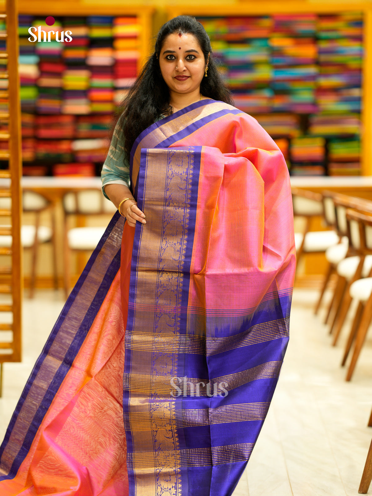 Silk Cotton Saree - EDS29002 - Shop on Shrus.com