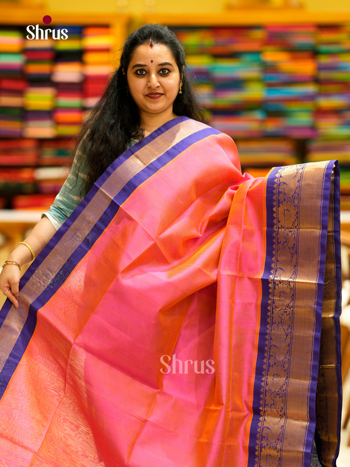 Silk Cotton Saree - EDS29002 - Shop on Shrus.com