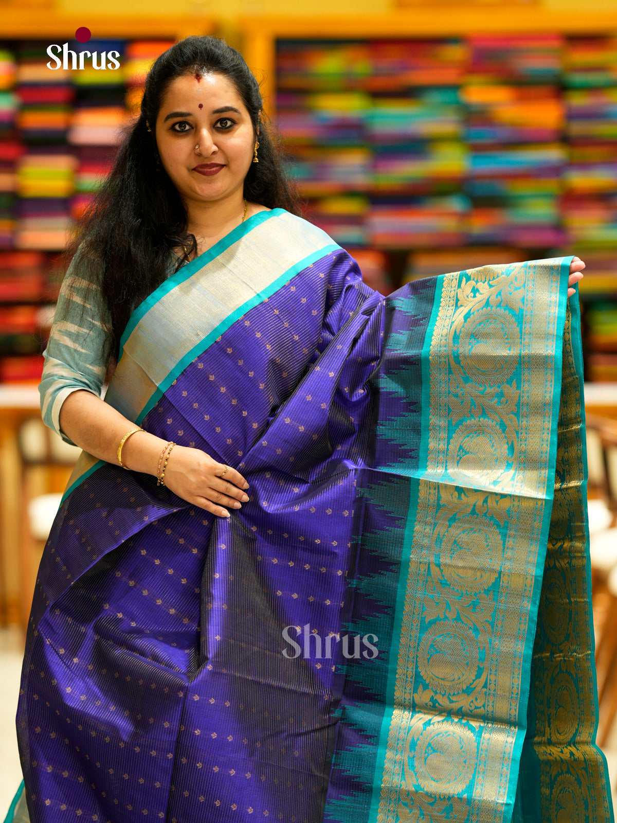 Silk Cotton Saree - EDS29009 - Shop on Shrus.com
