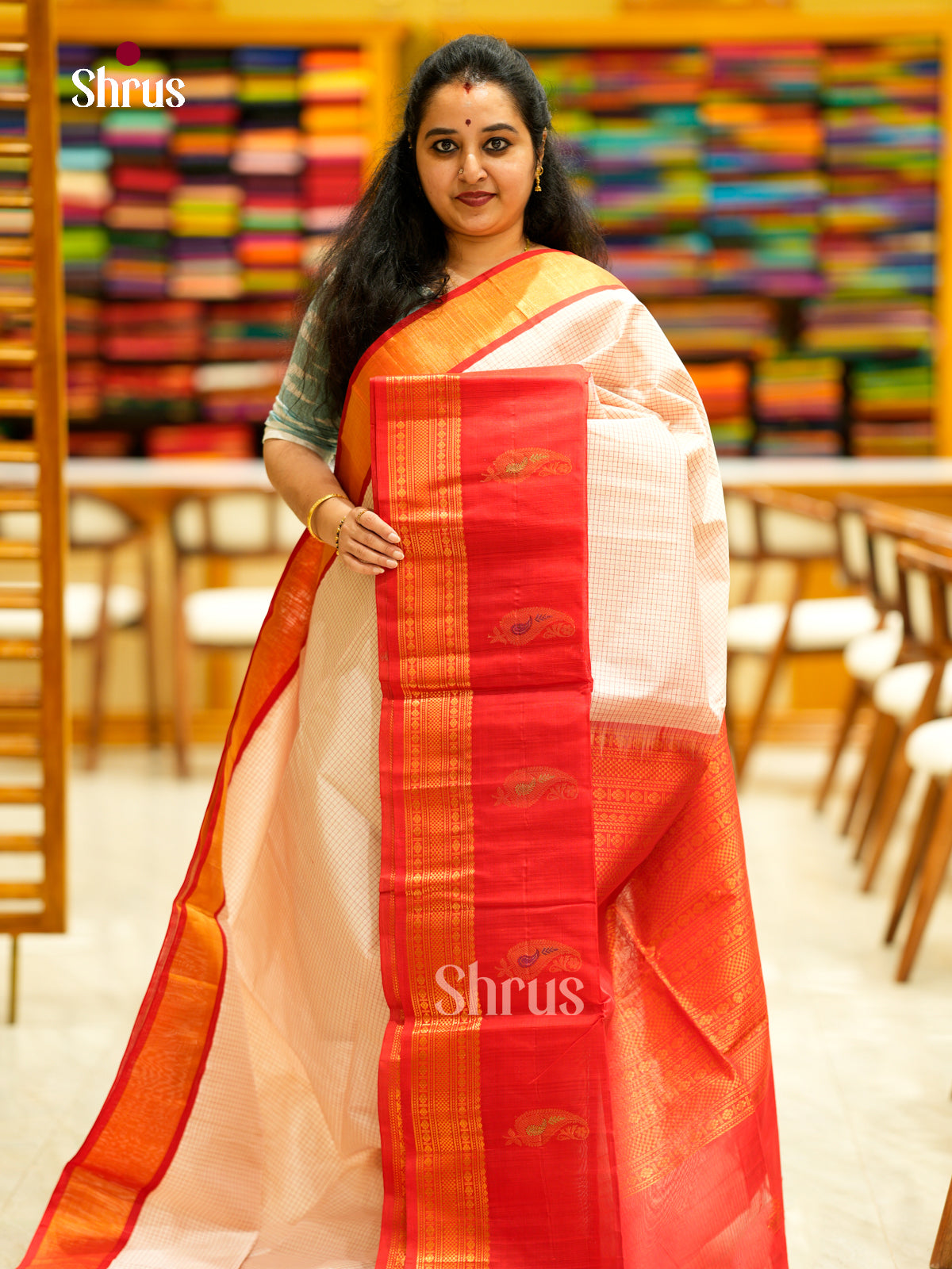 Silk Cotton Saree - EDS29014 - Shop on Shrus.com