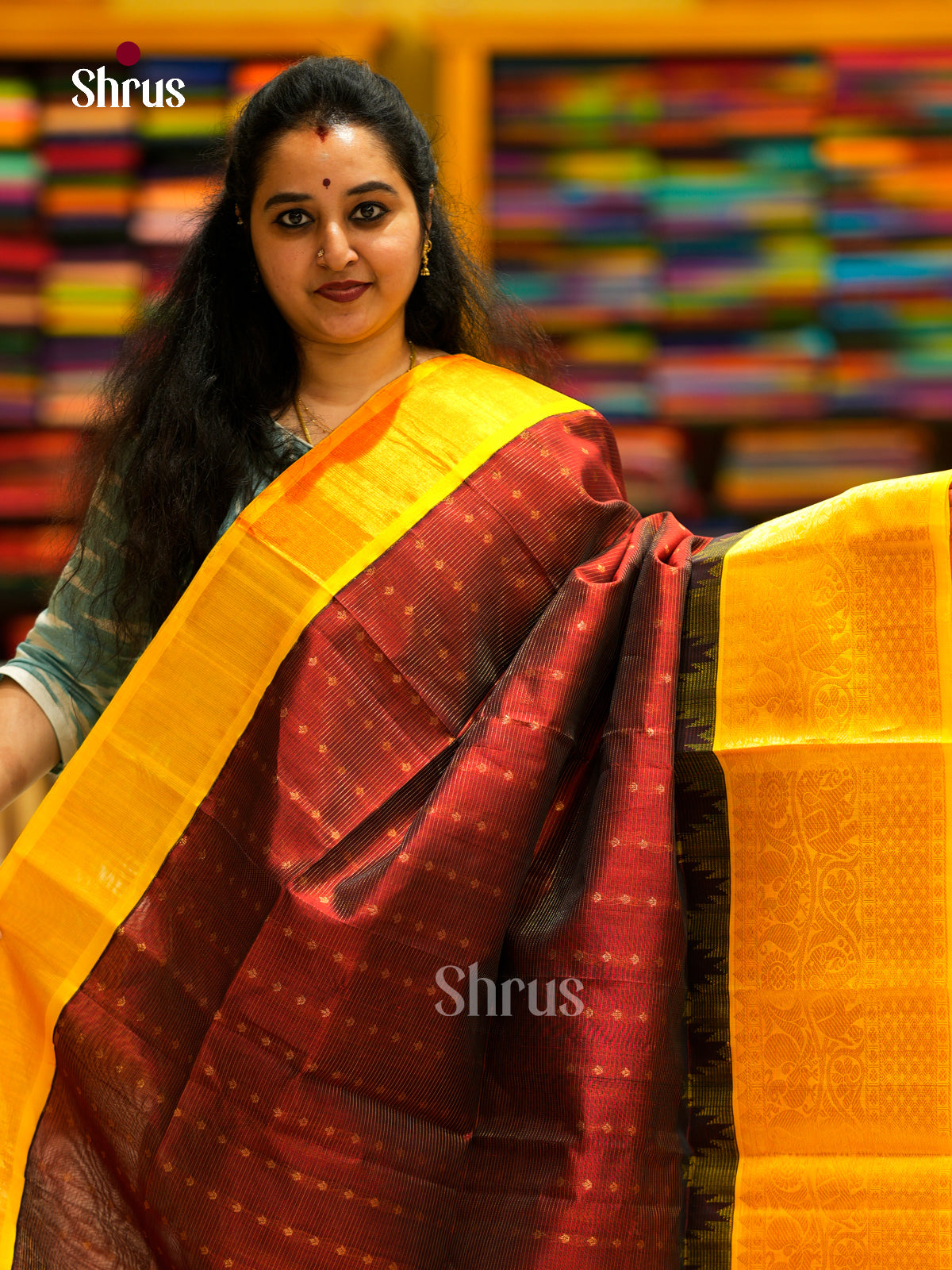 Silk Cotton Saree - EDS29017 - Shop on Shrus.com