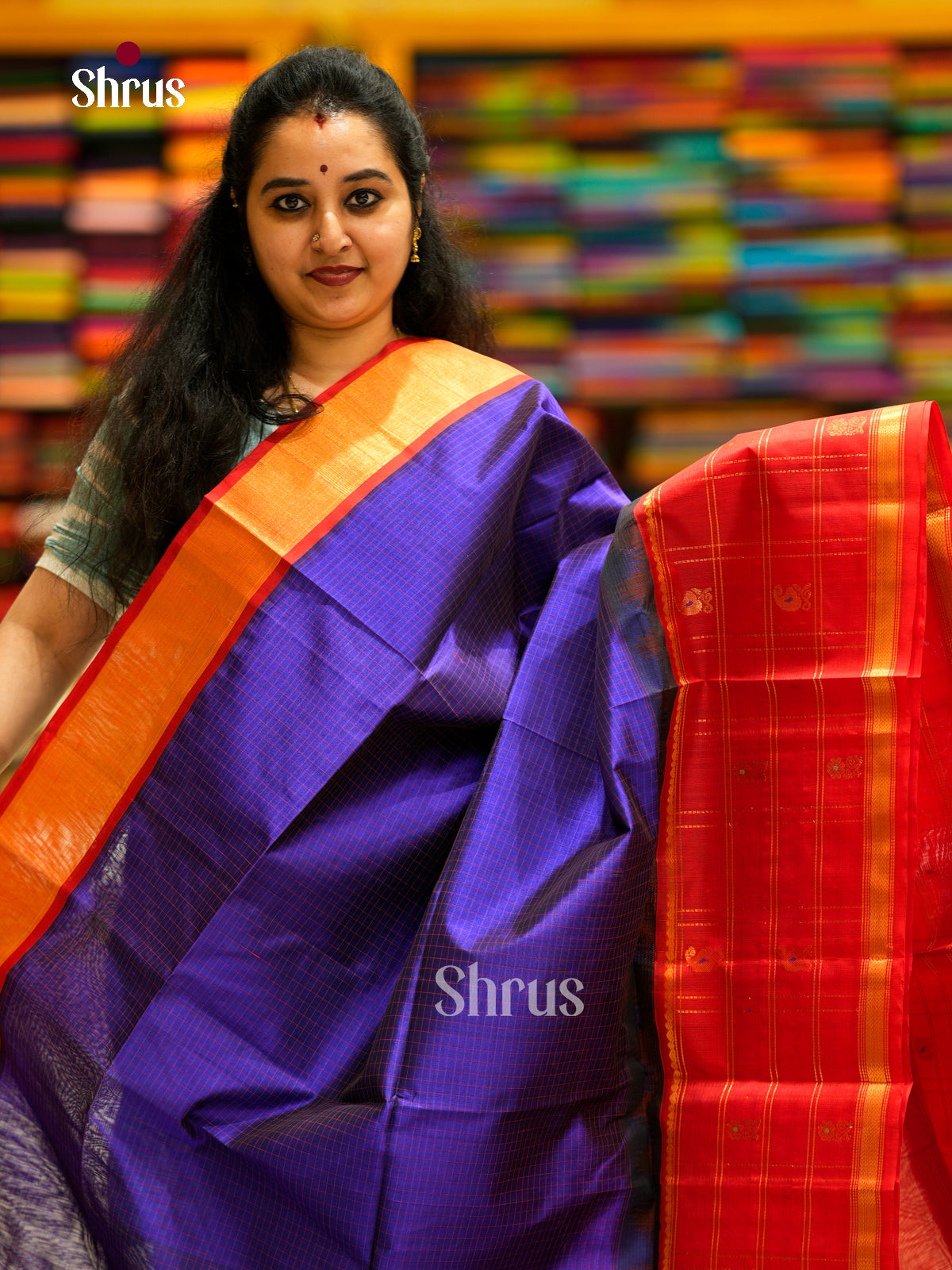 Silk Cotton Saree - EDS29018 - Shop on Shrus.com