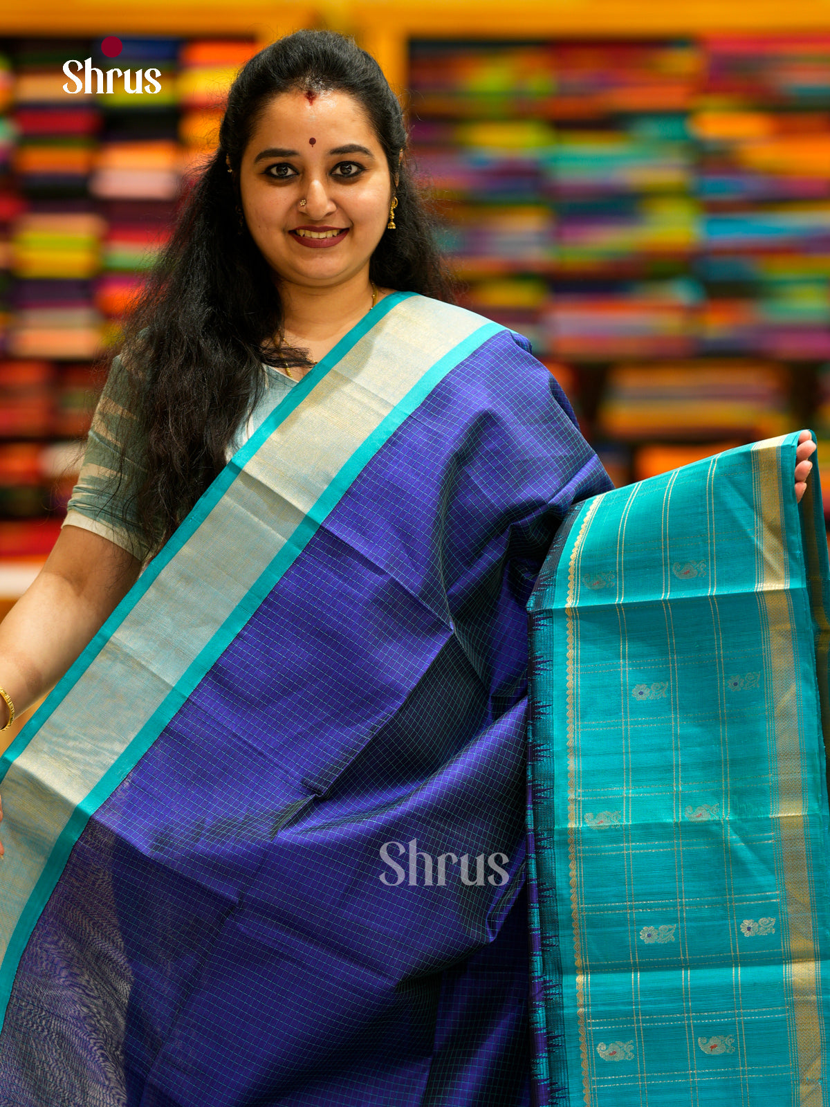 Silk Cotton Saree - EDS29022 - Shop on Shrus.com