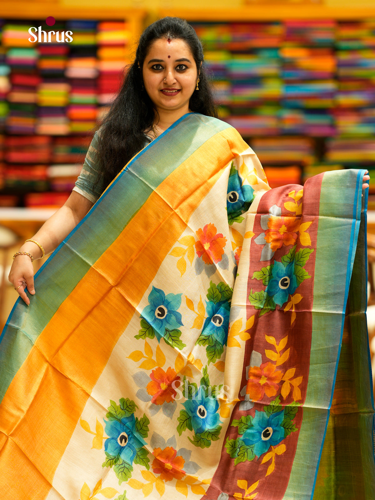 Tussar Saree - EDS29040 - Shop on Shrus.com
