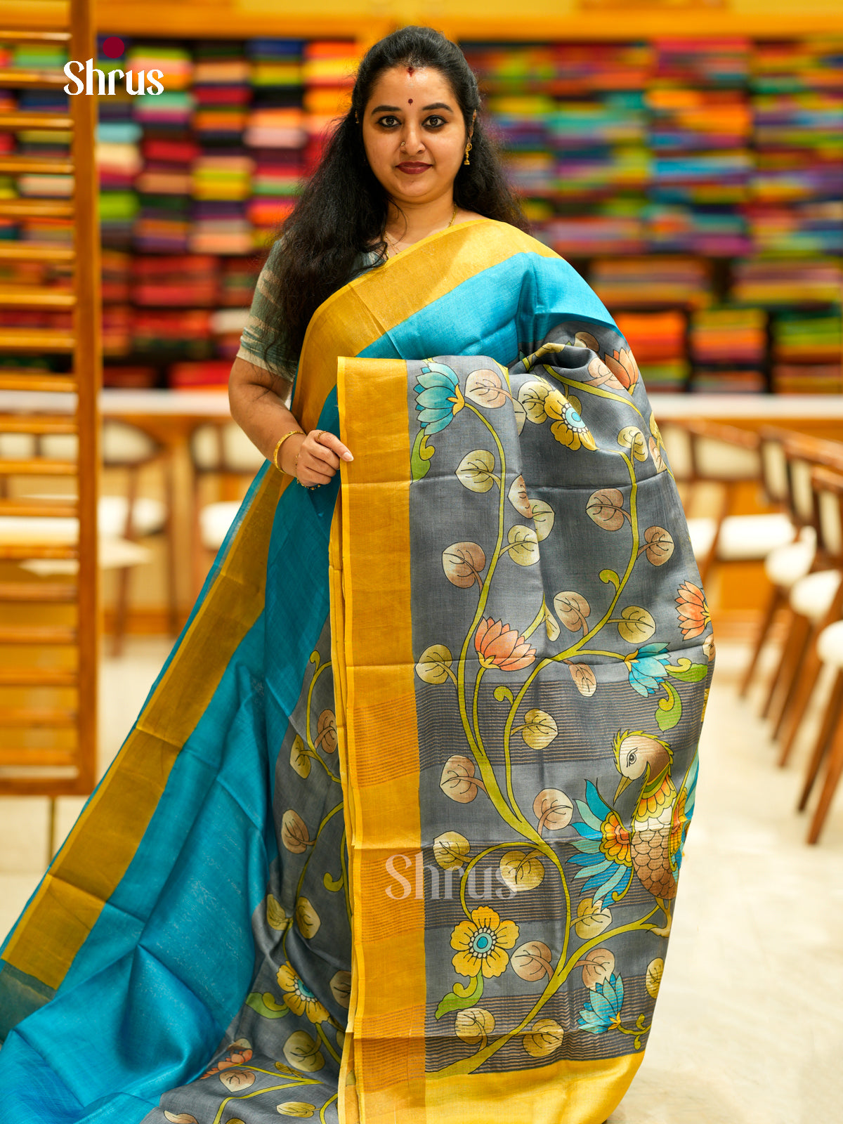 Tussar Saree - EDS29042 - Shop on Shrus.com