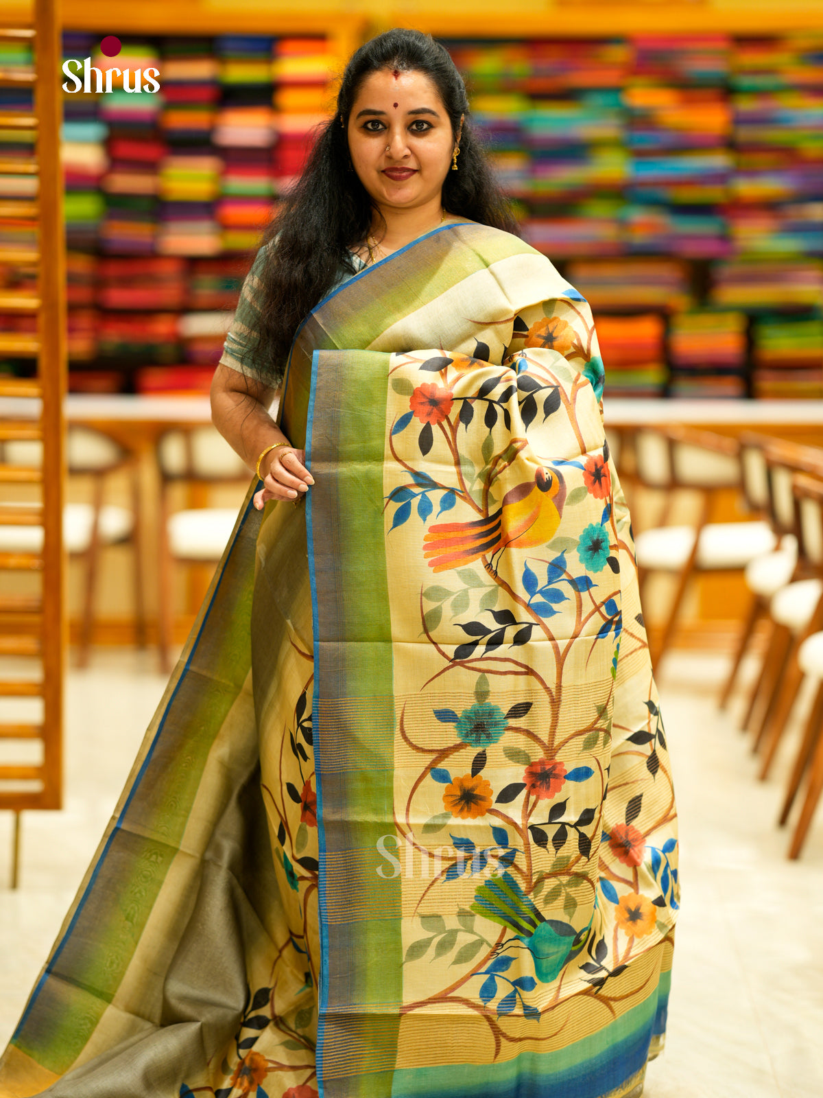 Tussar Saree - EDS29085 - Shop on Shrus.com