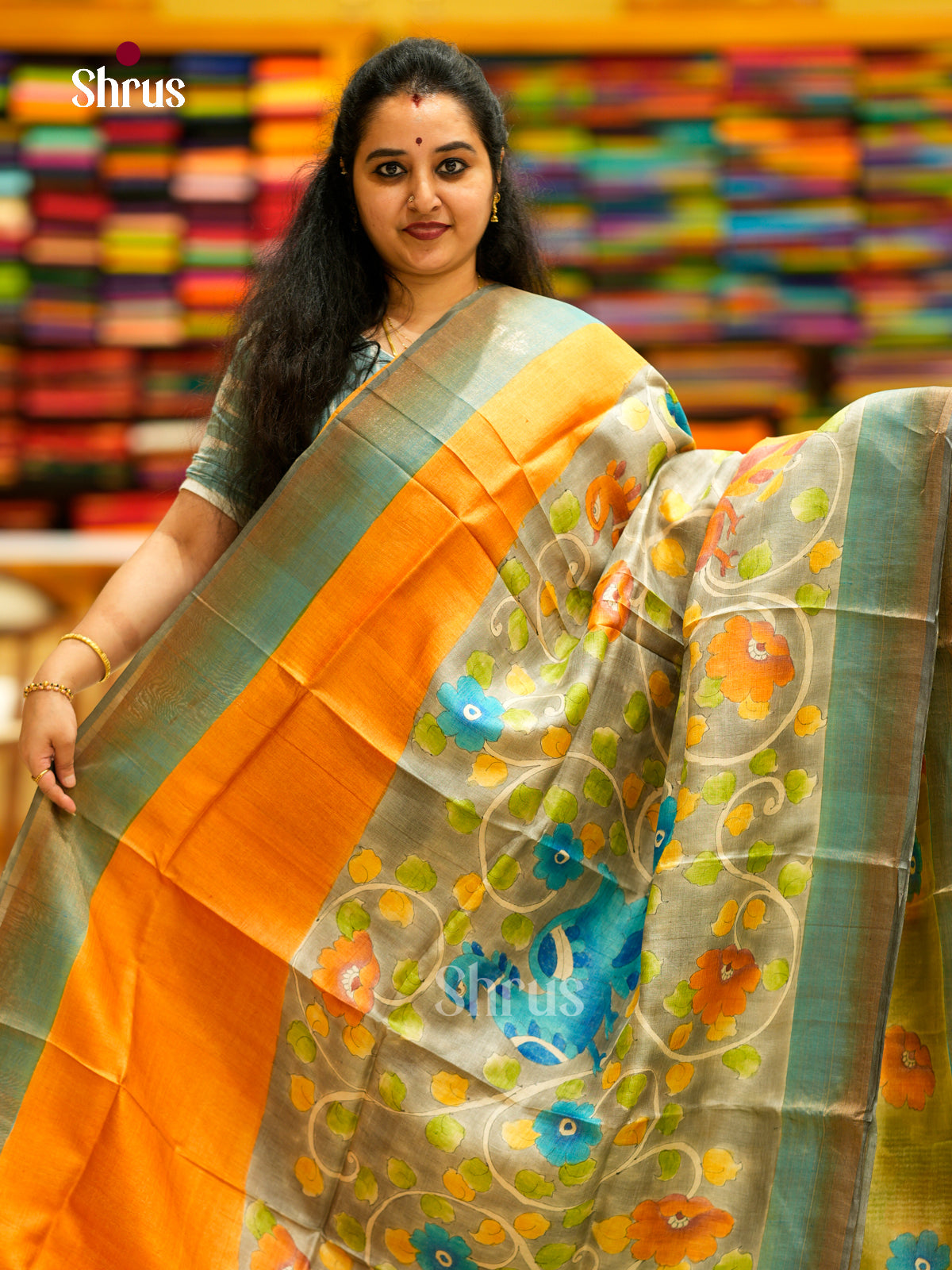 Tussar Saree - EDS29086 - Shop on Shrus.com