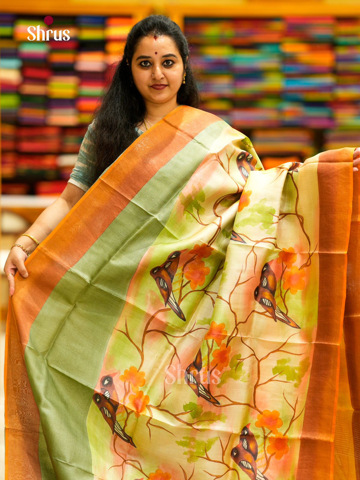 Tussar Saree - EDS29088 - Shop on Shrus.com