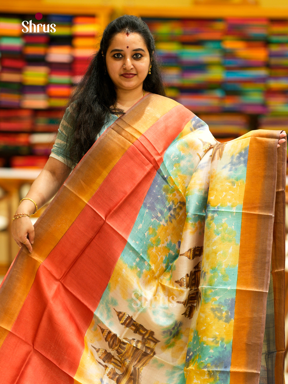 Tussar Saree - EDS29094 - Shop on Shrus.com