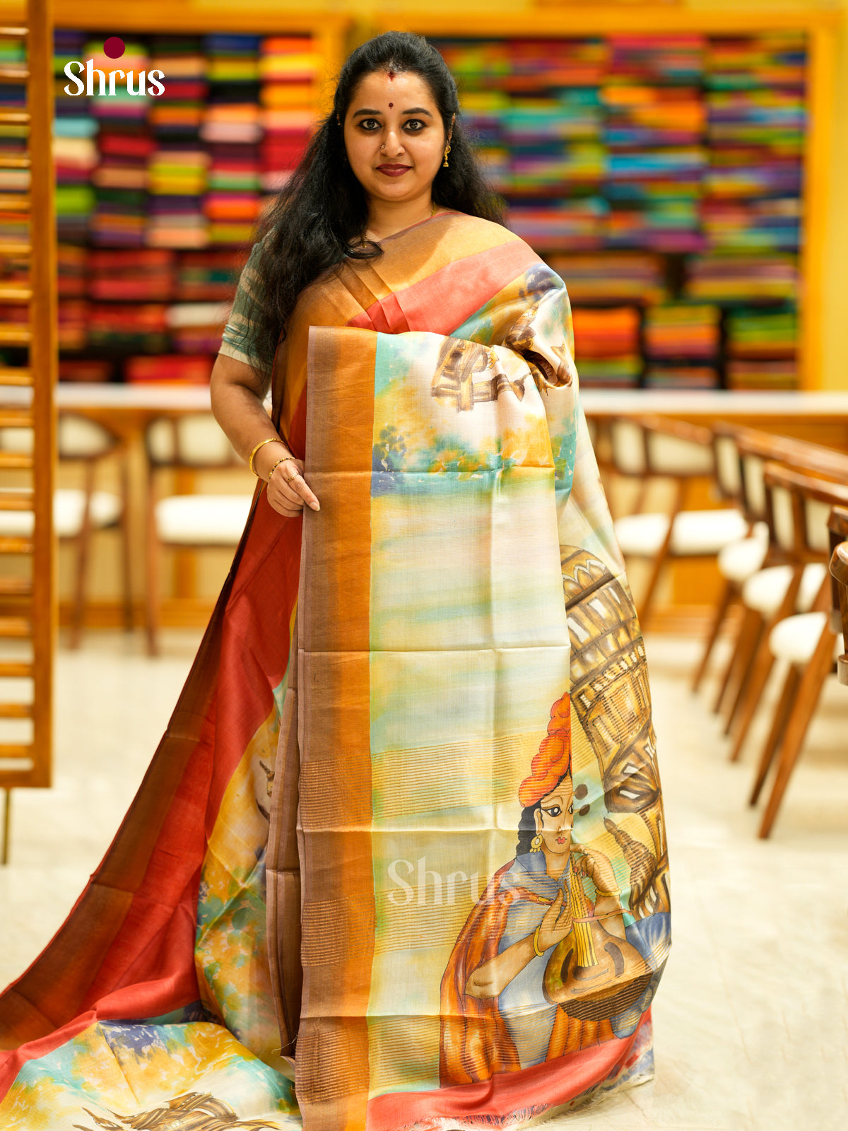 Tussar Saree - EDS29094 - Shop on Shrus.com