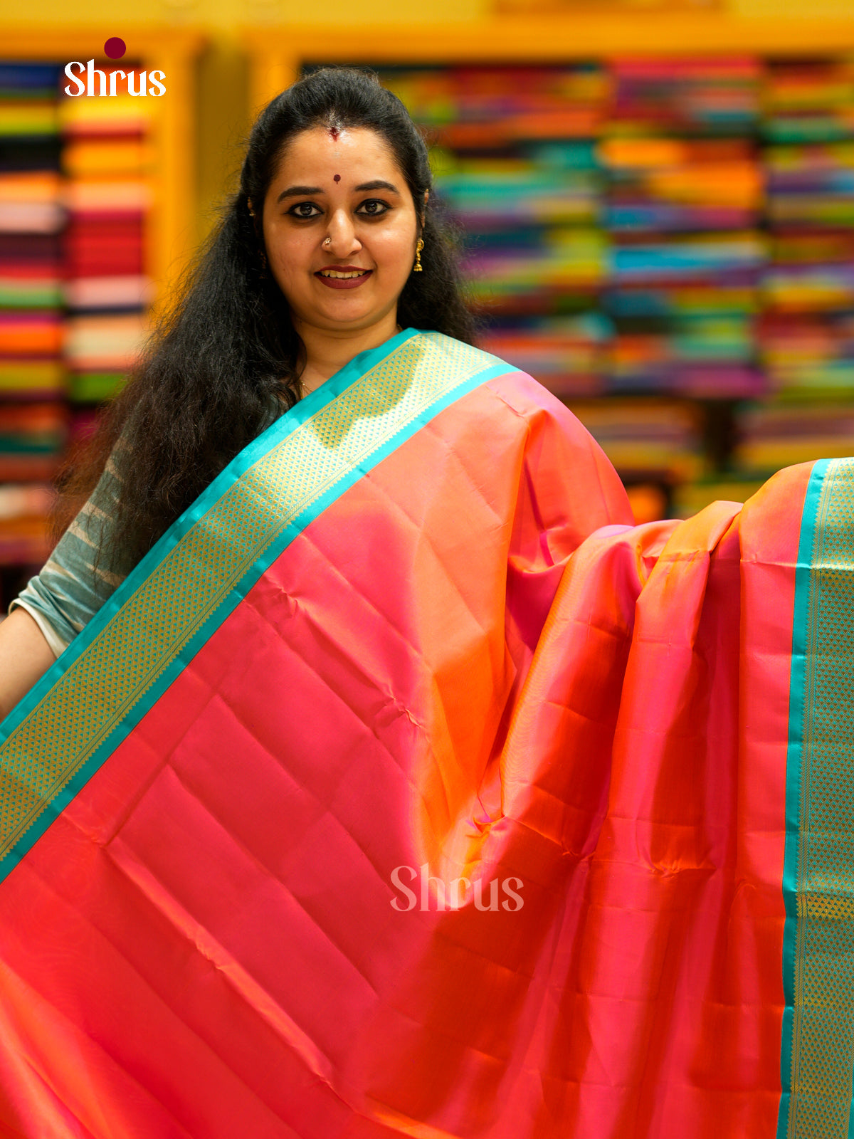 Kanchipuram silk 9Yards Saree - EDS29099 - Shop on Shrus.com