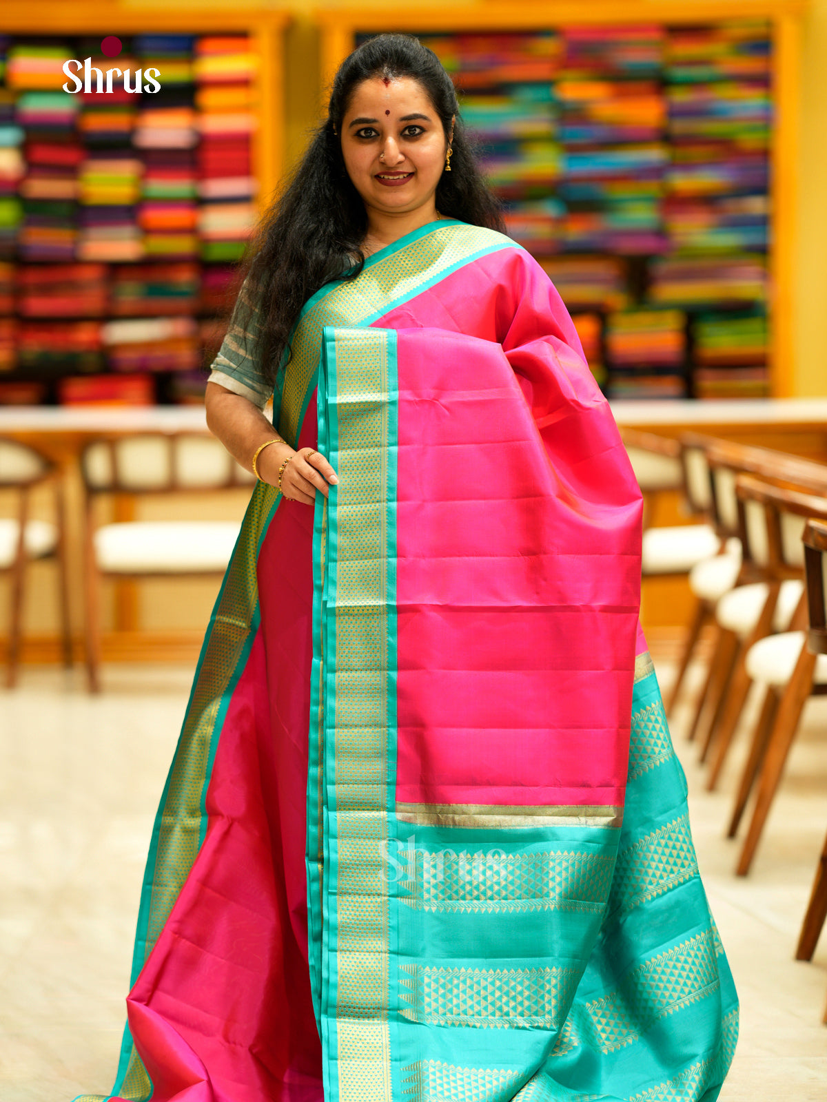 Kanchipuram silk 9Yards Saree - EDS29103 - Shop on Shrus.com