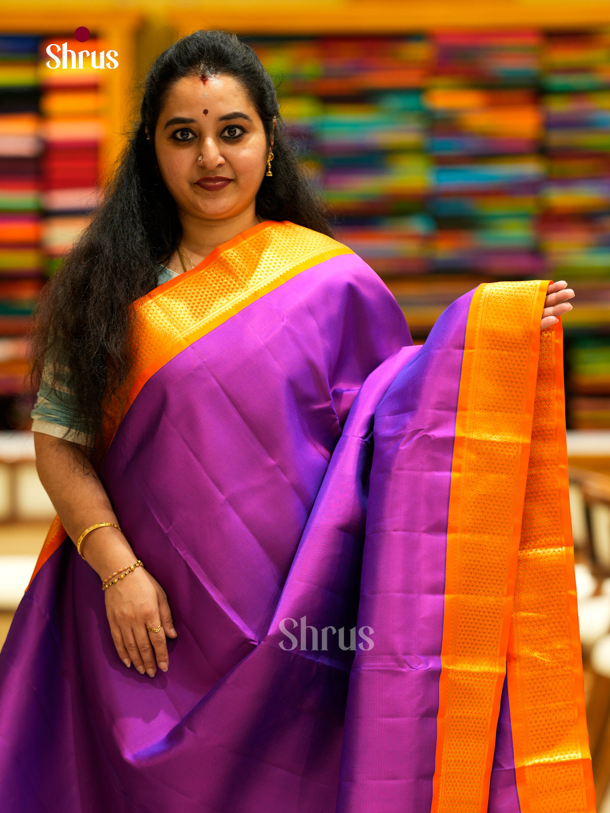 Kanchipuram silk 9Yards Saree - EDS29104 - Shop on Shrus.com