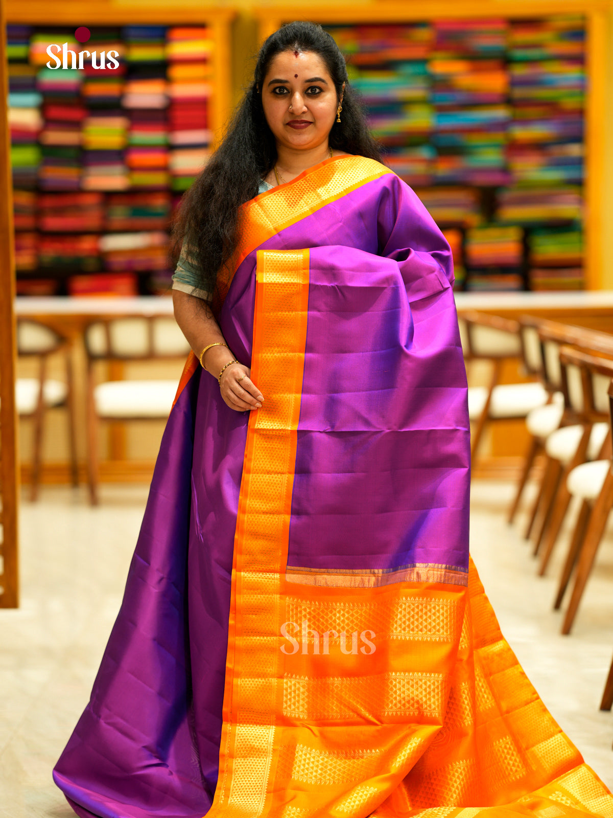 Kanchipuram silk 9Yards Saree - EDS29104 - Shop on Shrus.com