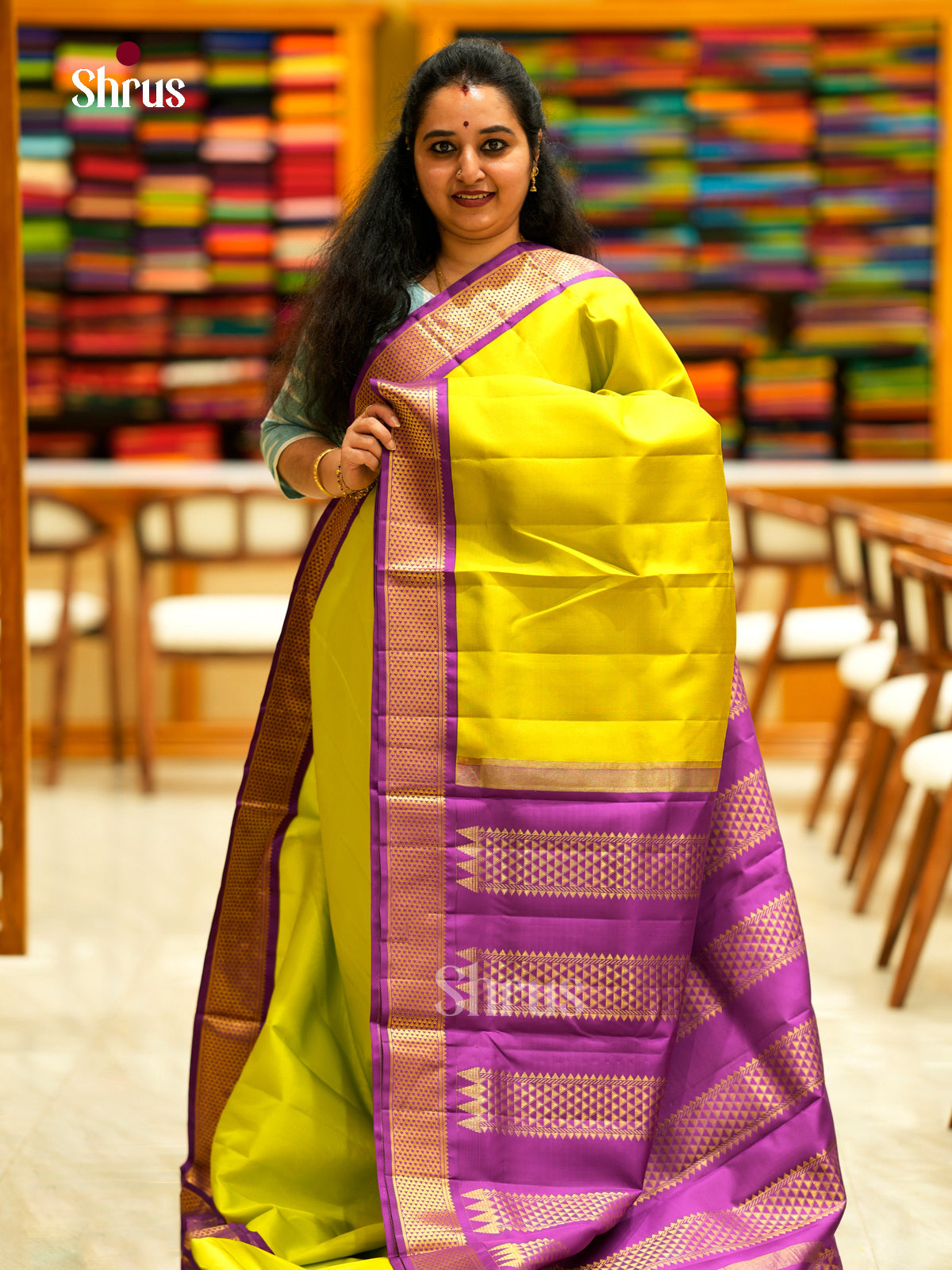 Kanchipuram silk 9Yards Saree - EDS29109 - Shop on Shrus.com