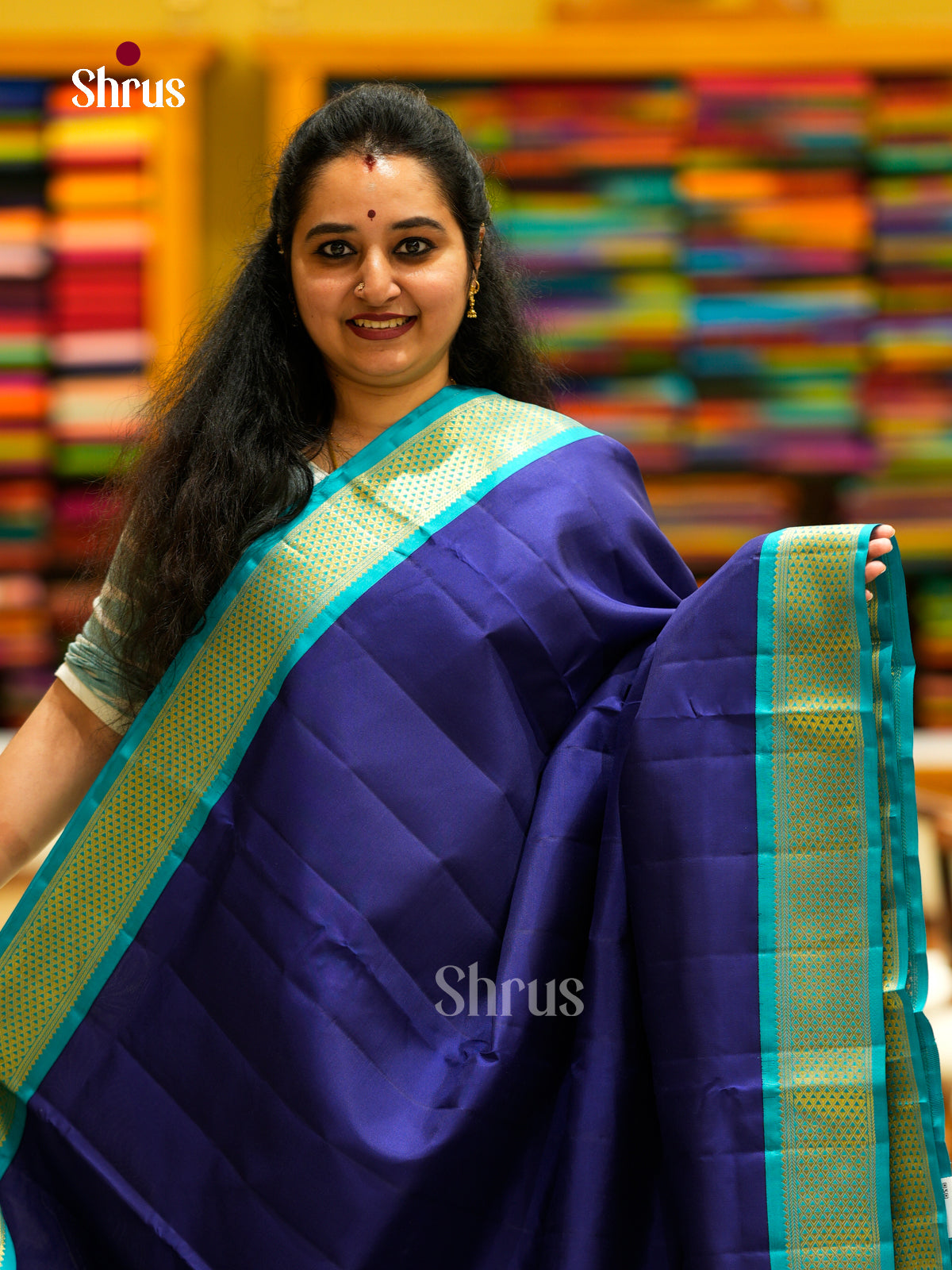 Kanchipuram silk 9Yards Saree - EDS29110 - Shop on Shrus.com