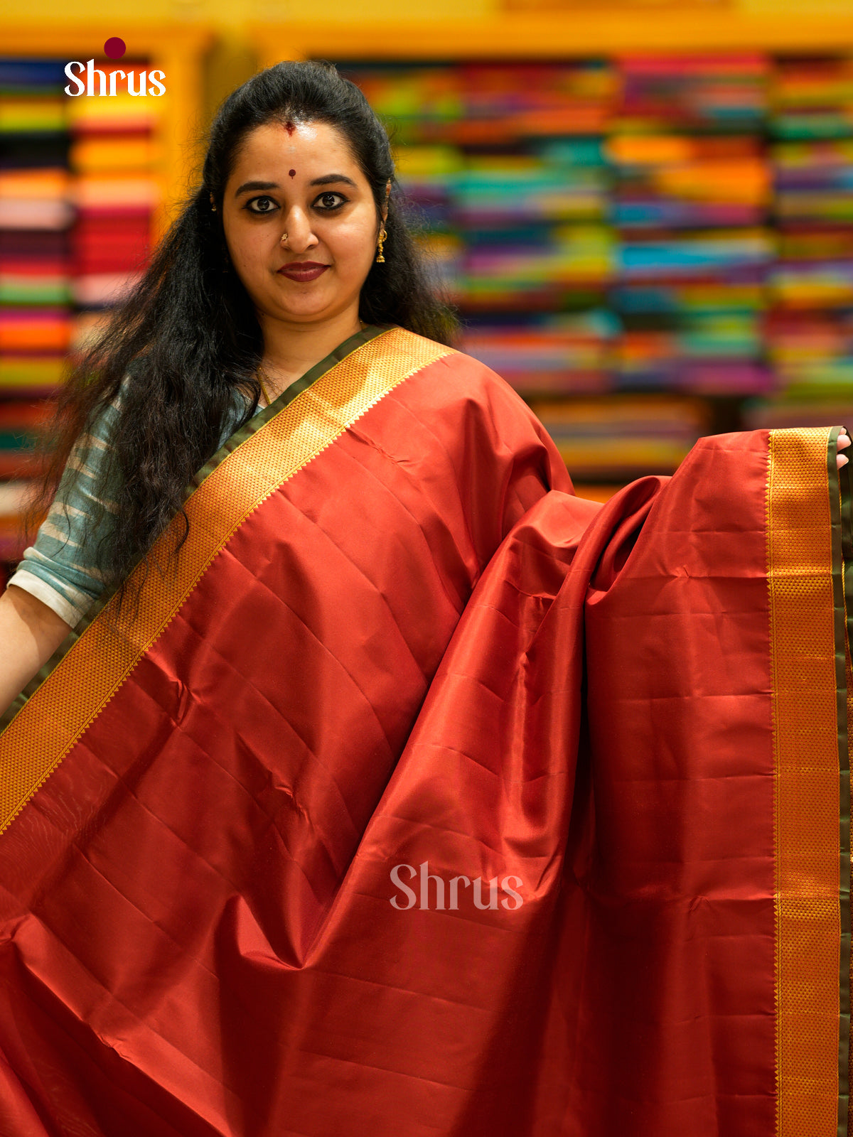 Kanchipuram silk 9Yards Saree - EDS29114 - Shop on Shrus.com