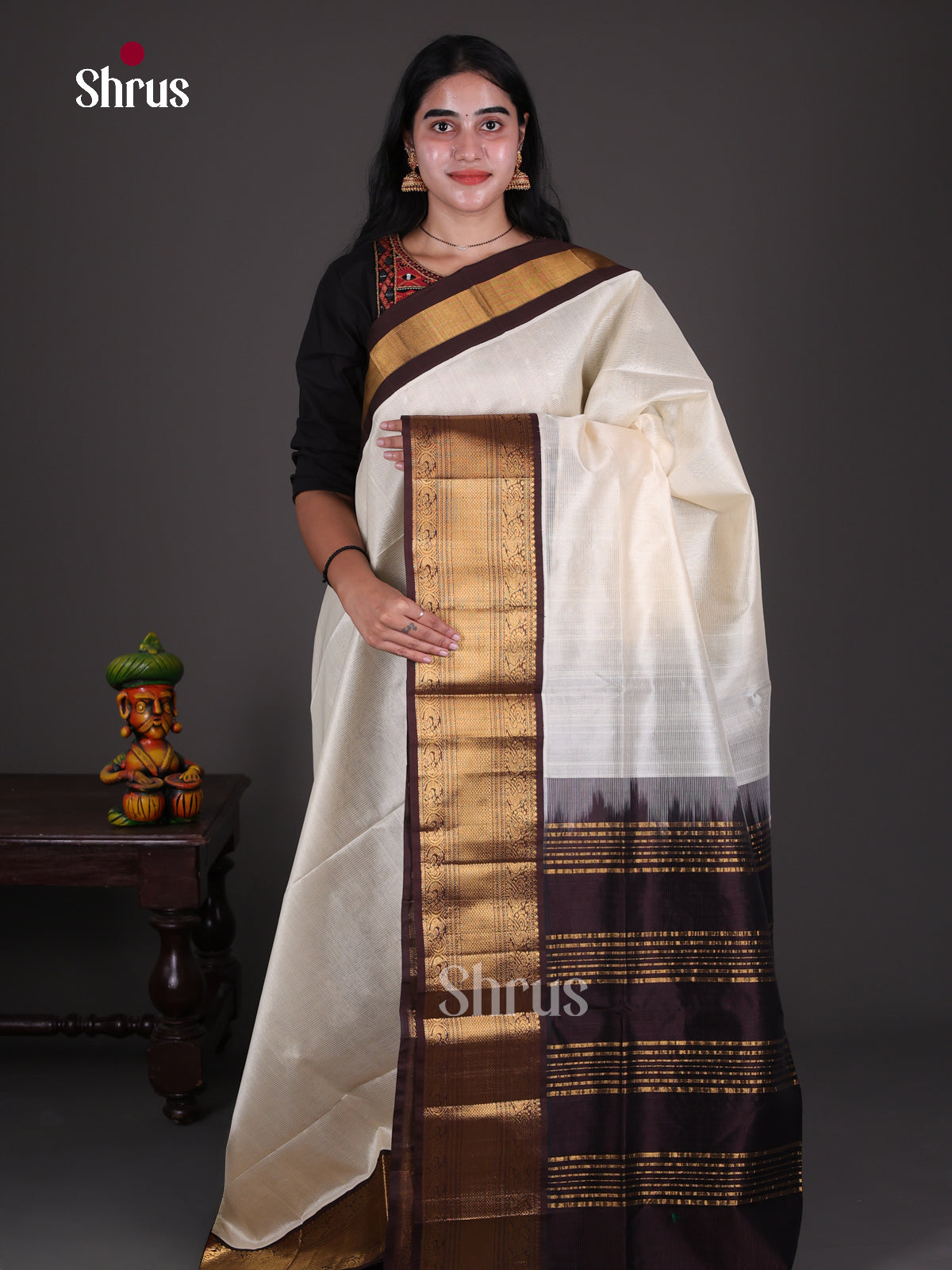 Silk Cotton Saree - EES08046 - Shop on Shrus.com