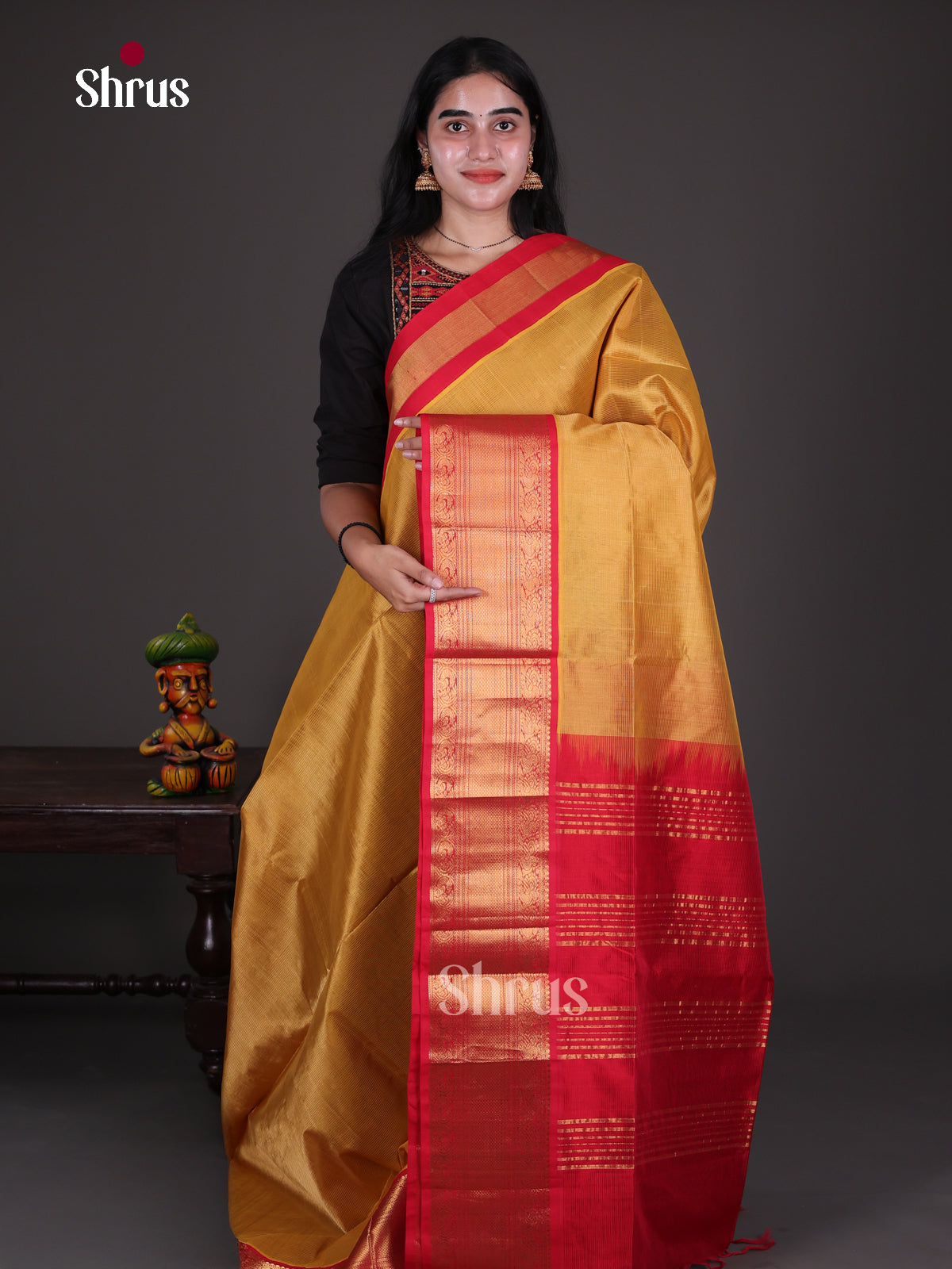 Silk Cotton Saree - EES08047 - Shop on Shrus.com