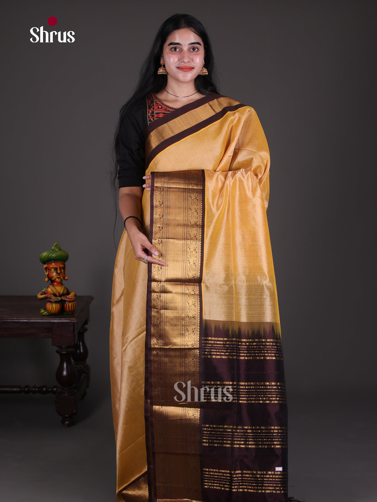Silk Cotton Saree - EES08049 - Shop on Shrus.com
