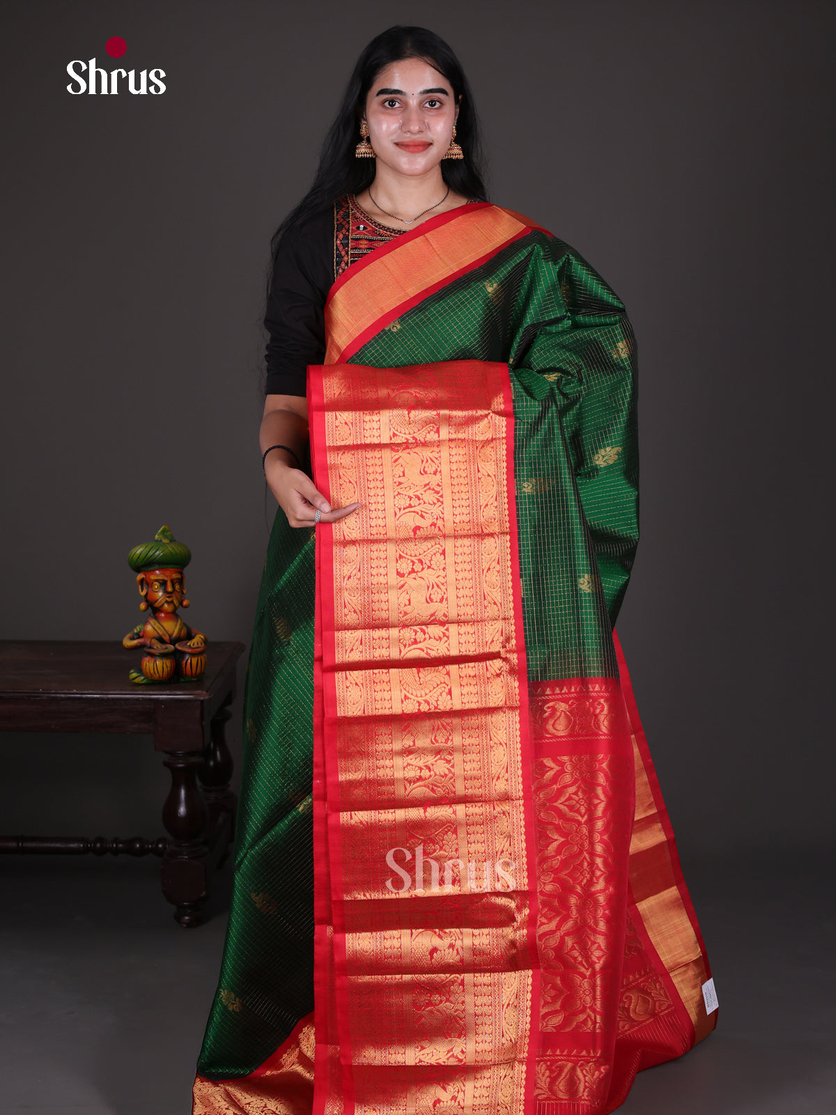 Silk Cotton Saree - EES08053 - Shop on Shrus.com