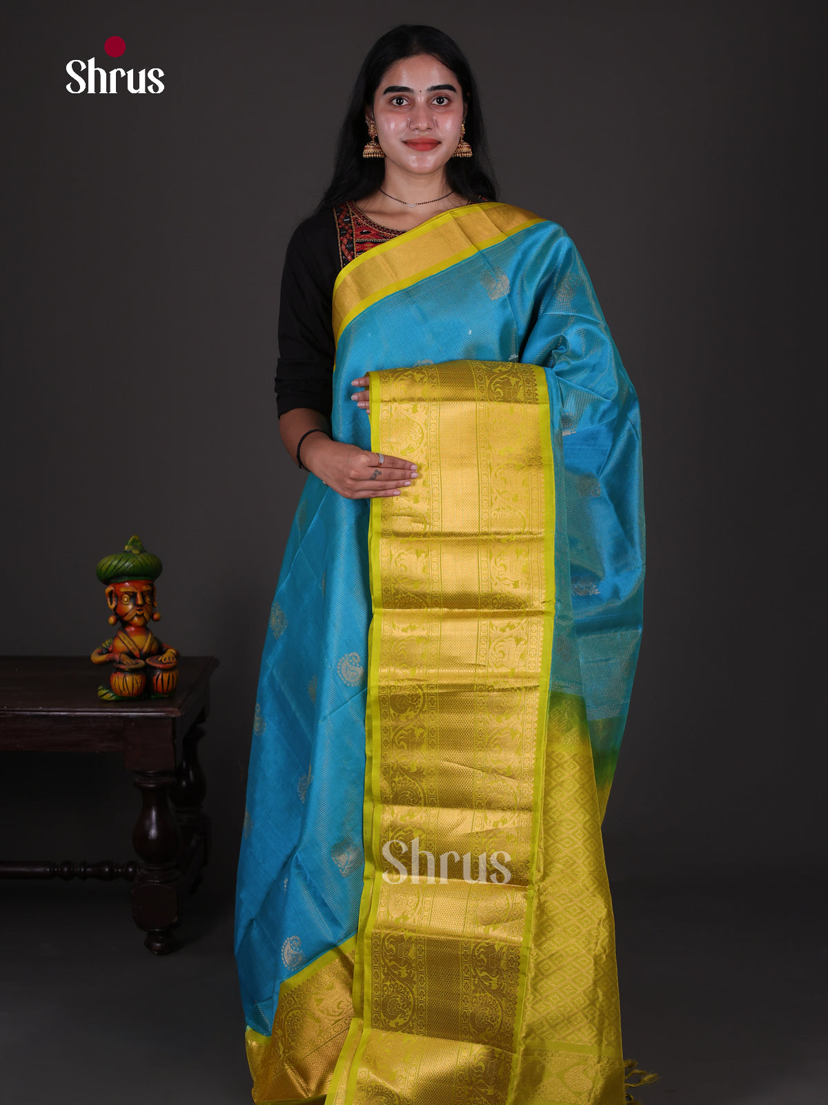 Silk Cotton Saree - EES08061 - Shop on Shrus.com