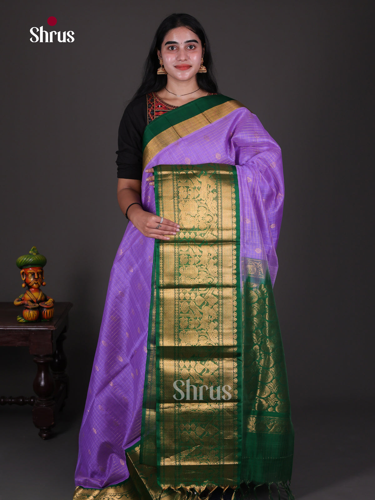 Silk Cotton Saree - EES08068 - Shop on Shrus.com