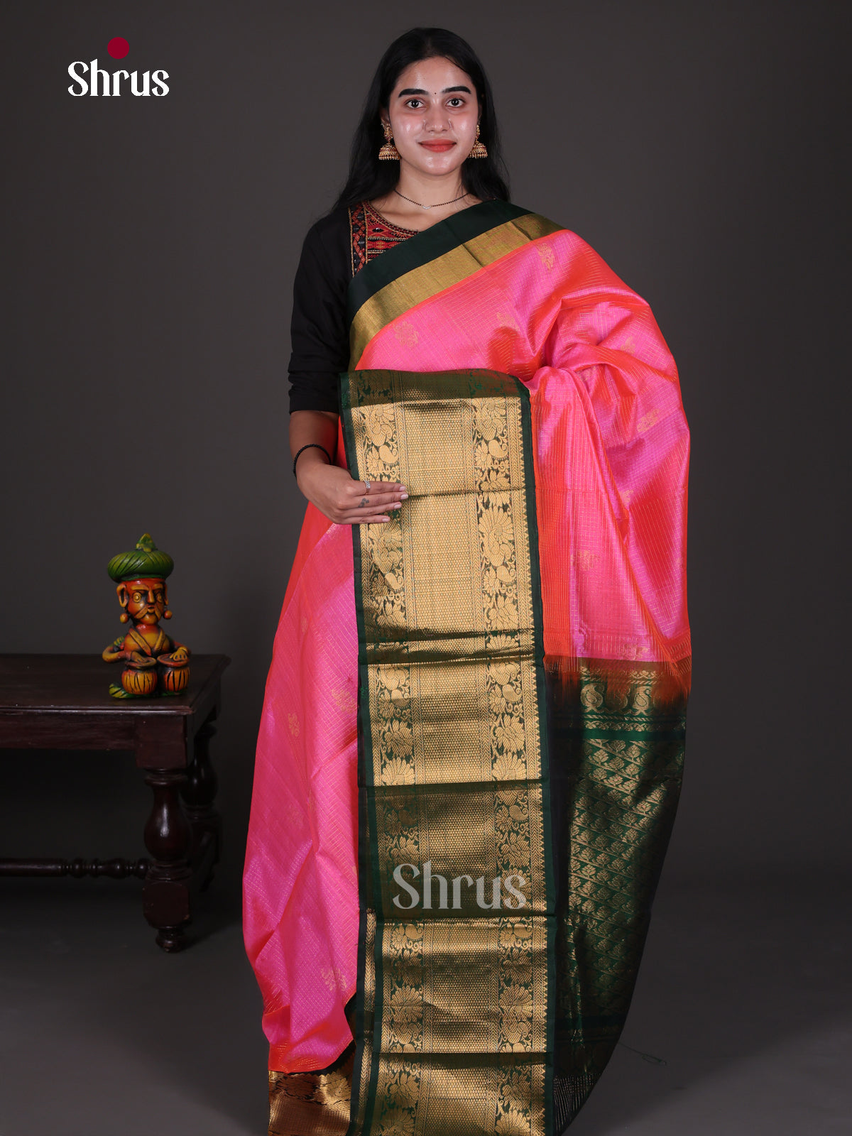 Silk Cotton Saree - EES08071 - Shop on Shrus.com
