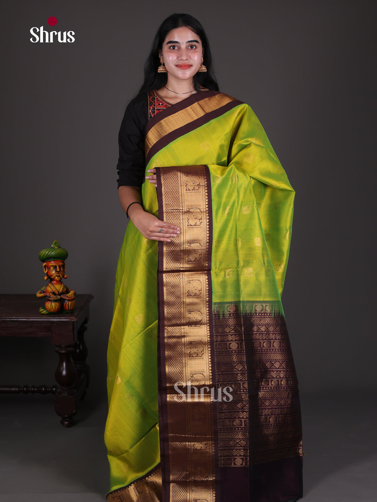Silk Cotton Saree - EES08081 - Shop on Shrus.com