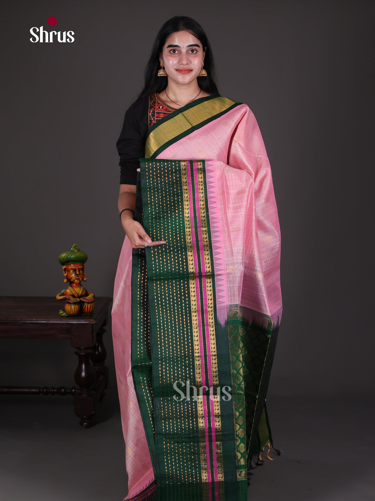Silk Cotton Saree - EES08083 - Shop on Shrus.com