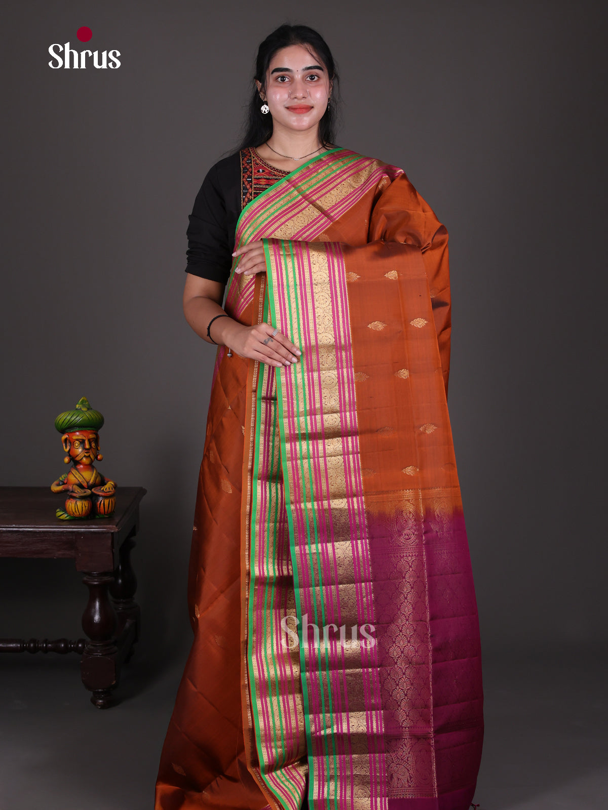 Soft Silk Saree - EES09008 - Shop on Shrus.com