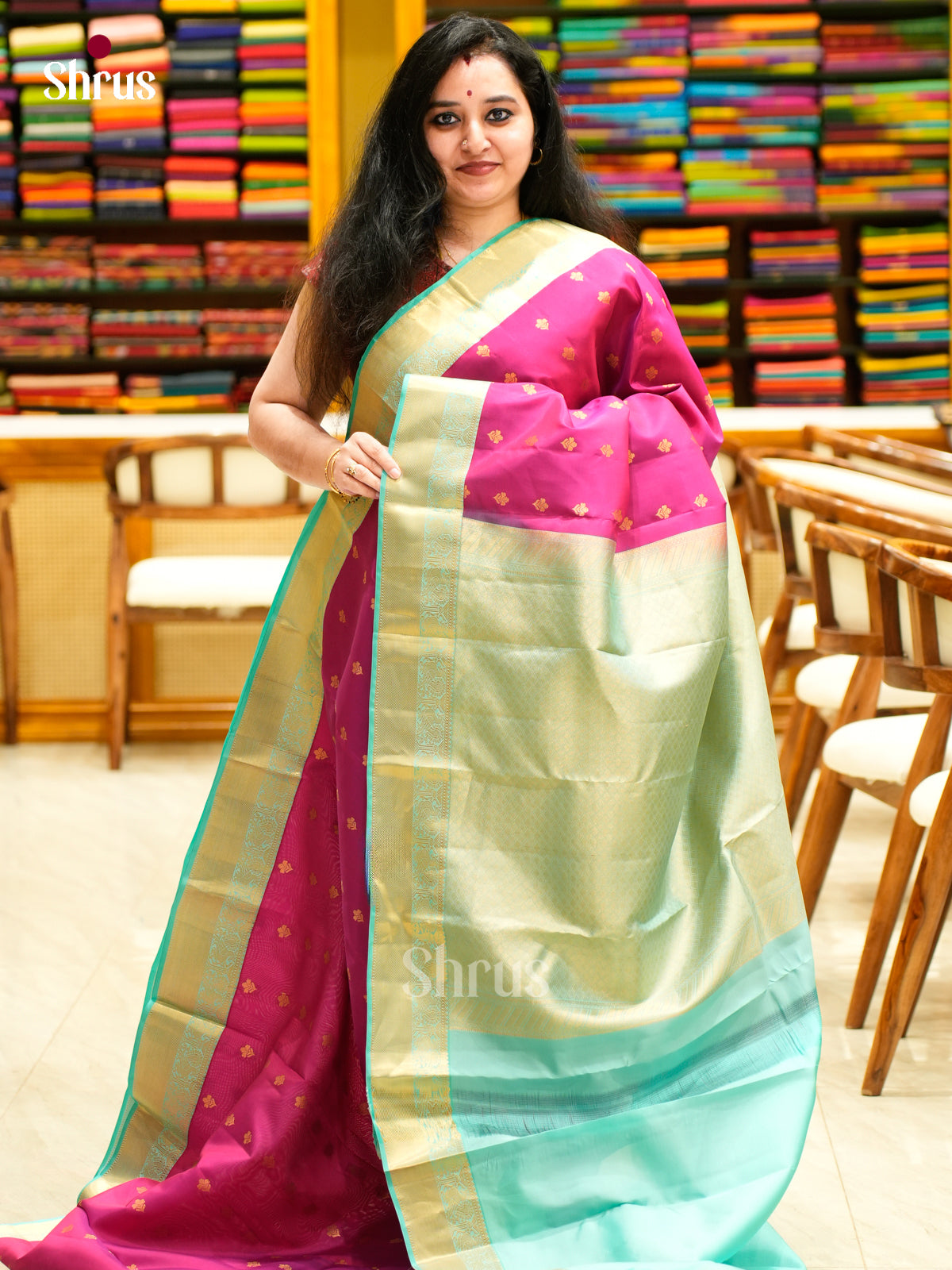Kanchipuram-halfpure Saree - EES11039 - Shop on Shrus.com